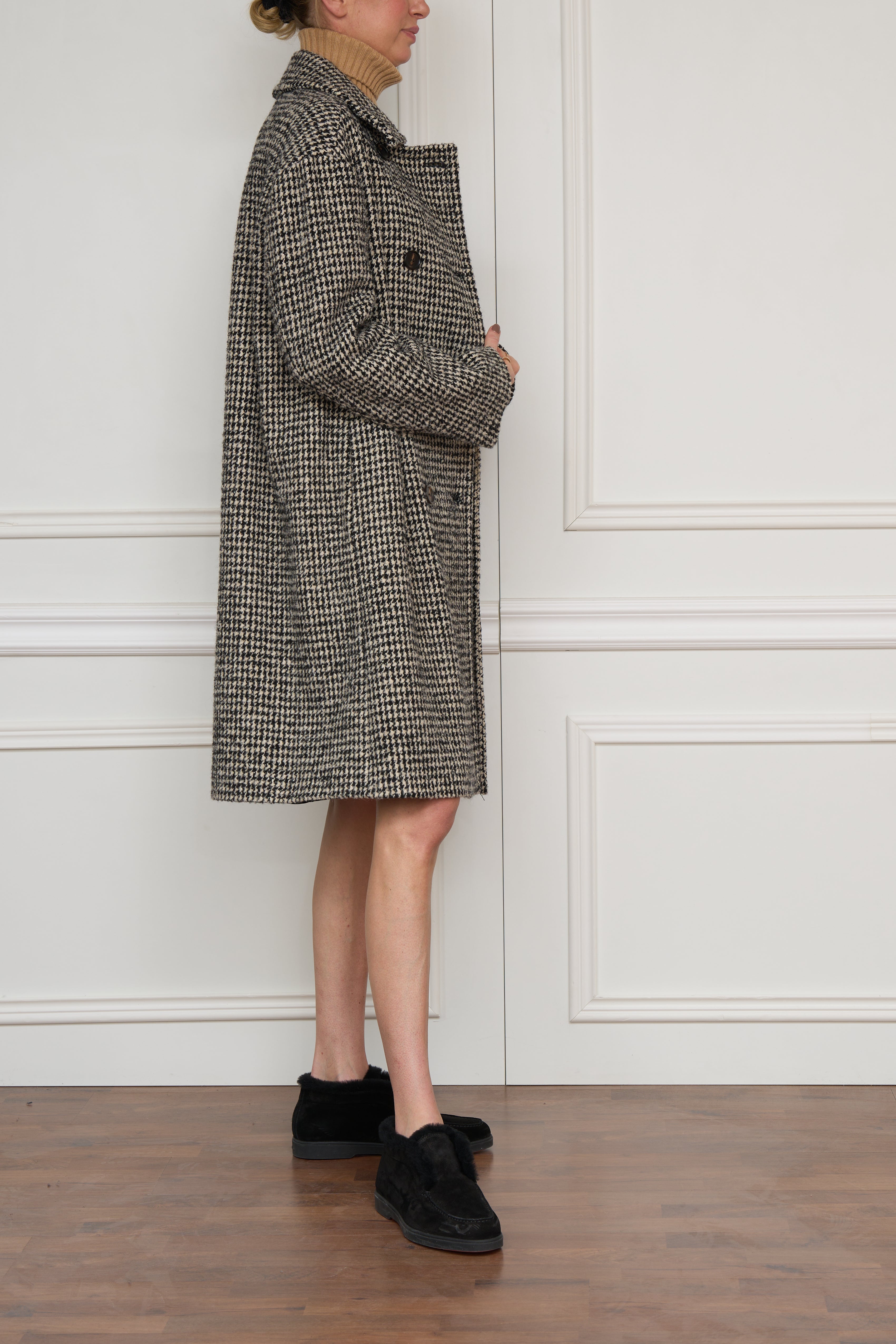 Hahnentritt-Rock in schwarz/weiß