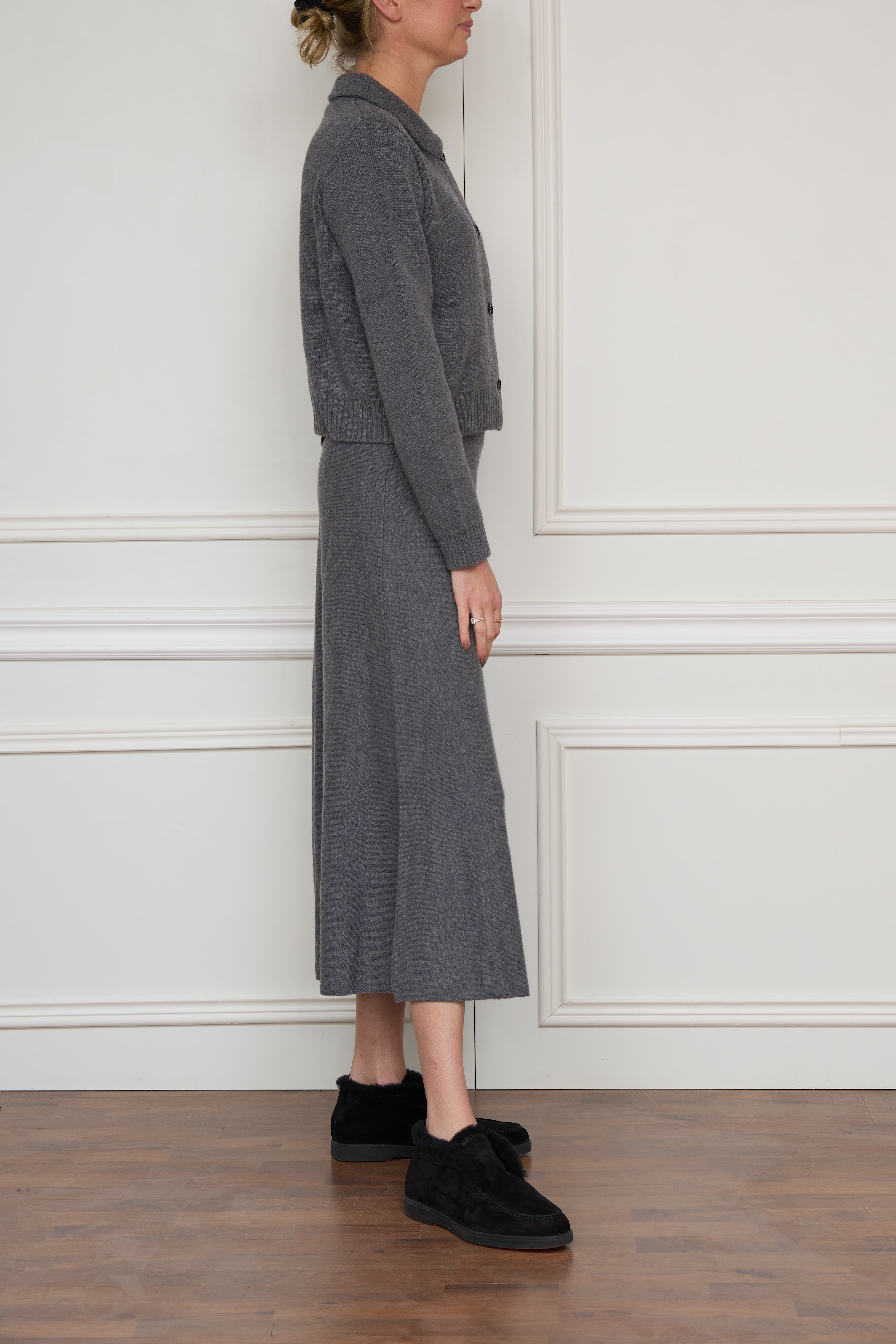 Kaschmir-Strickrock 'Torie' in grau