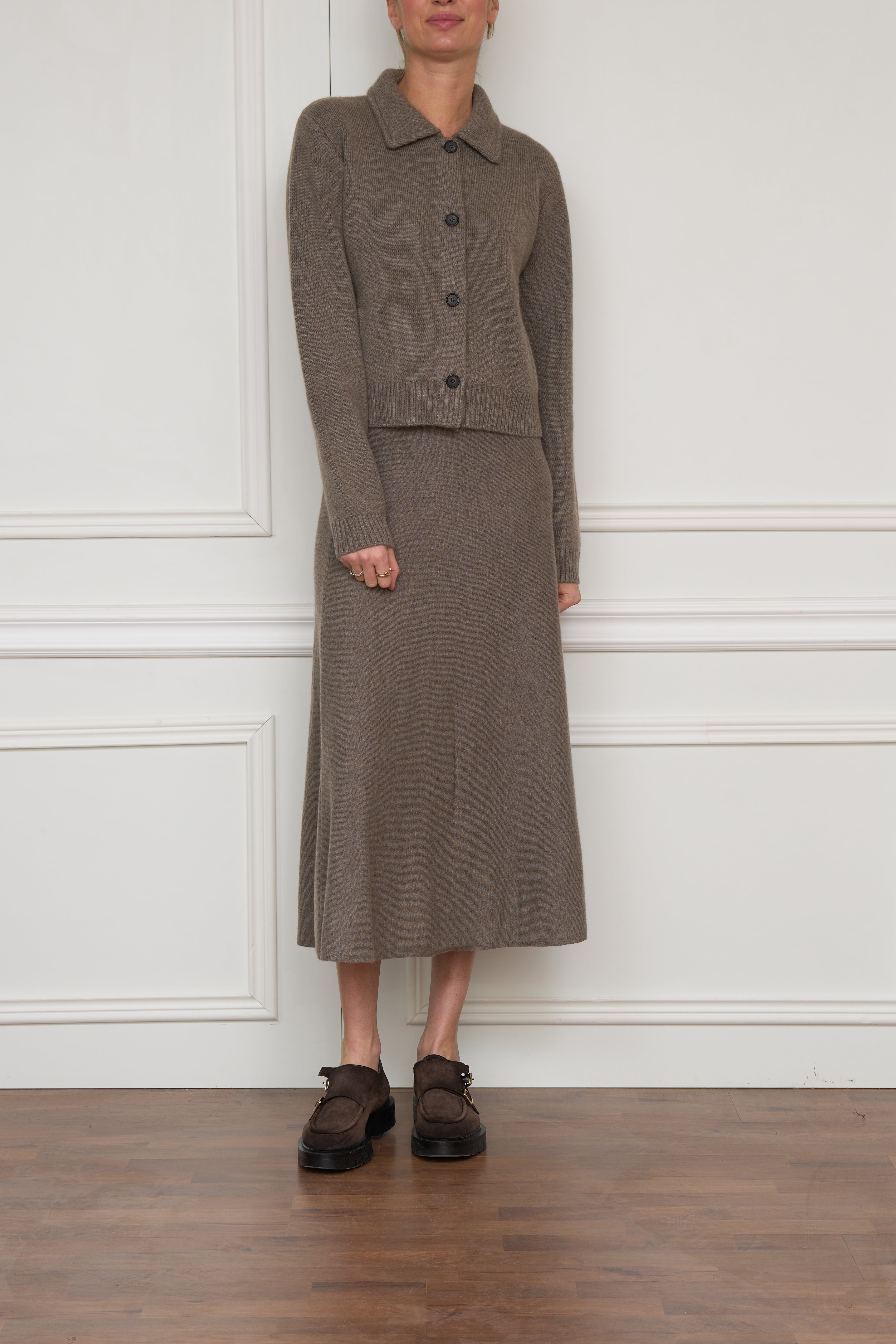 Kaschmir-Strickrock 'Torie' in truffle