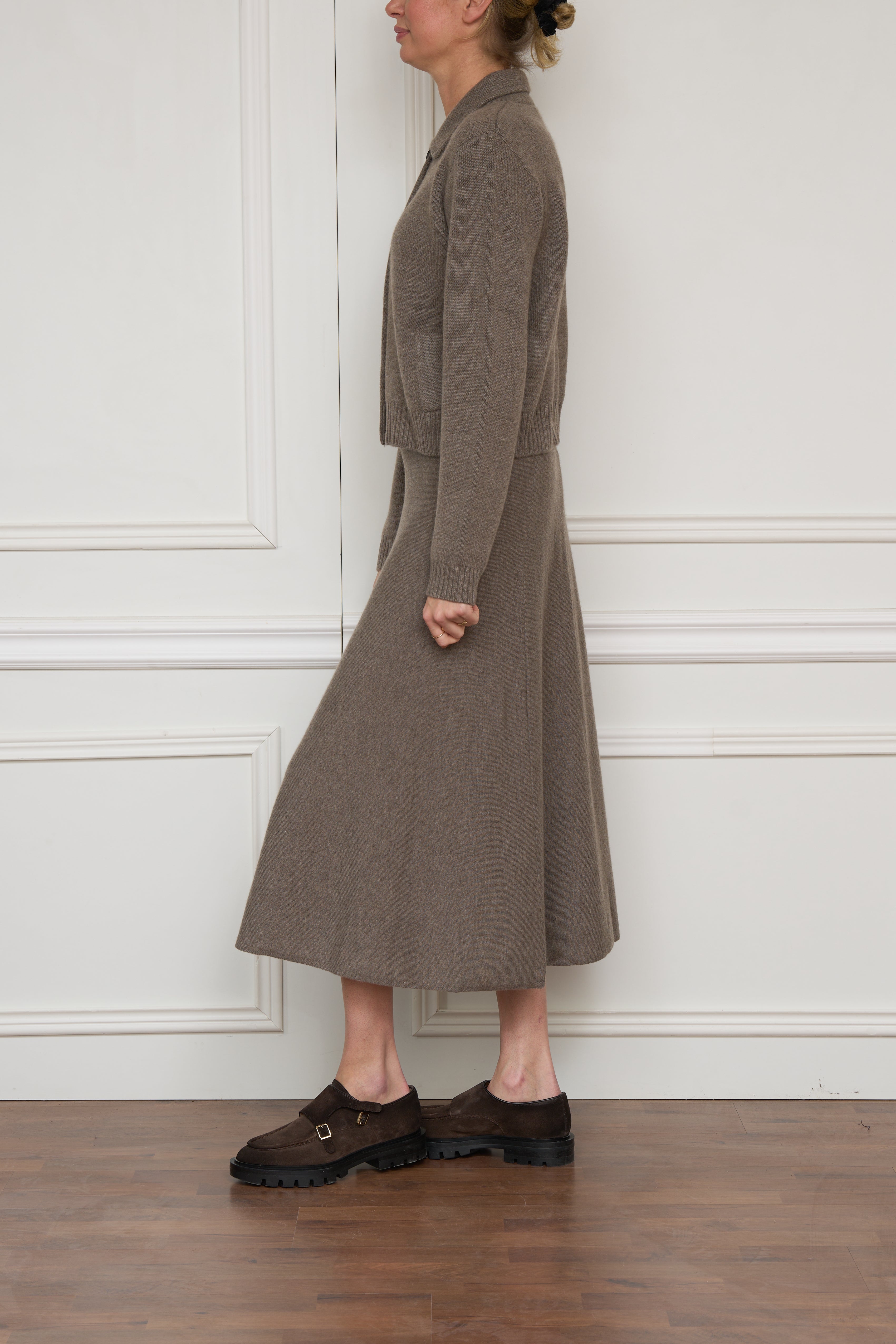 Kaschmir-Strickjacke 'Lynna' in truffle