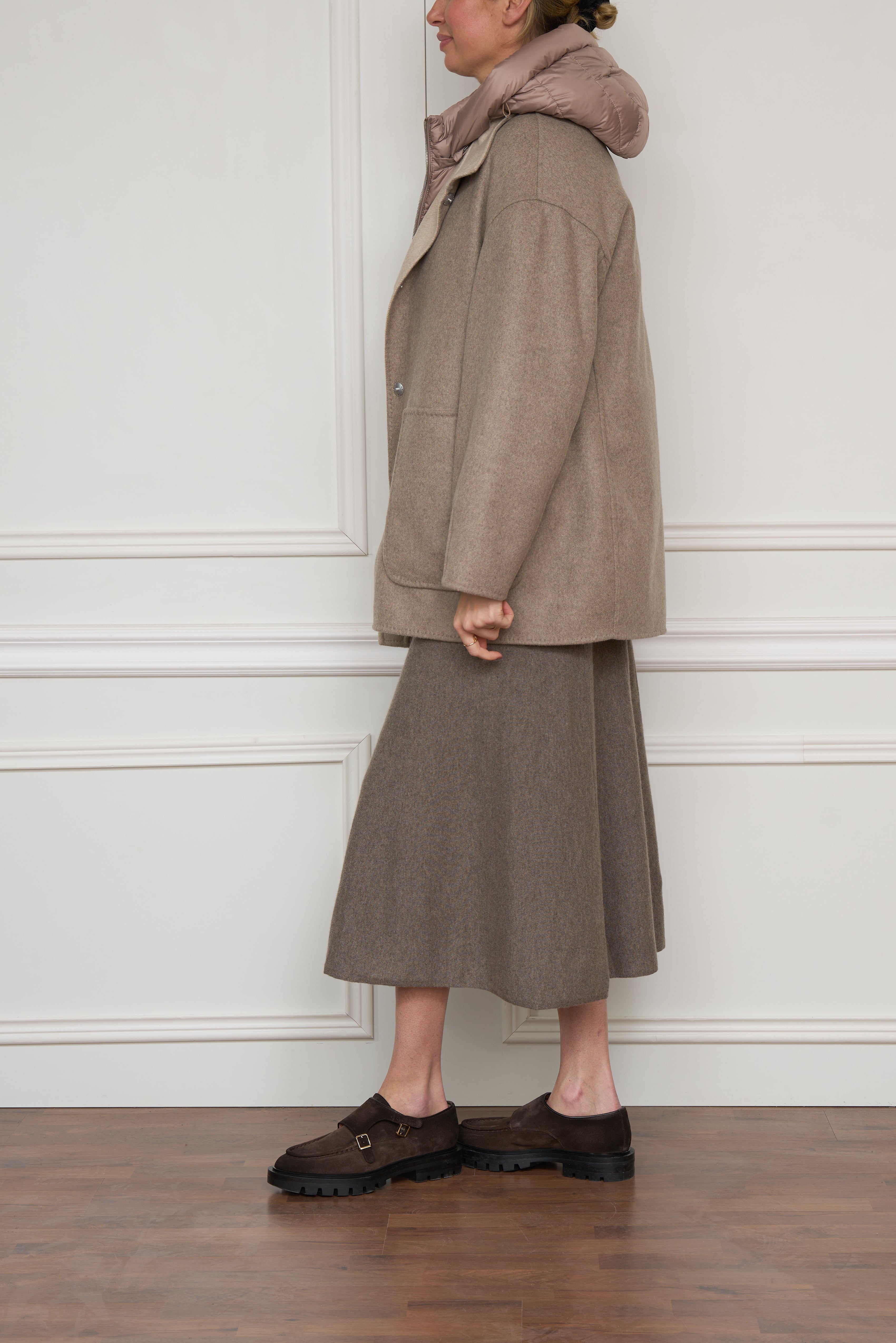 Wendejacke in beige/taupe