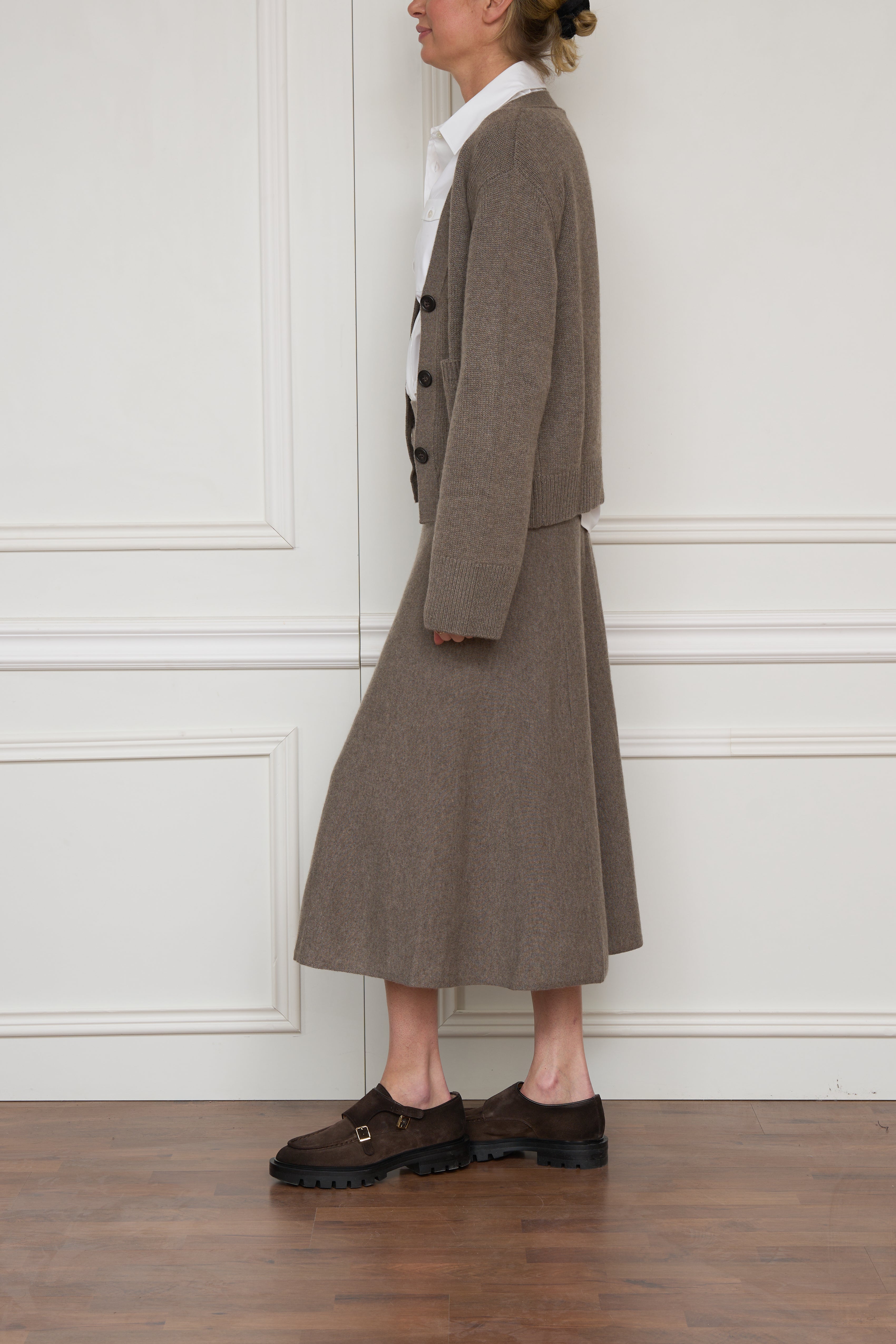 Kaschmir-Strickjacke 'Danni' in truffle