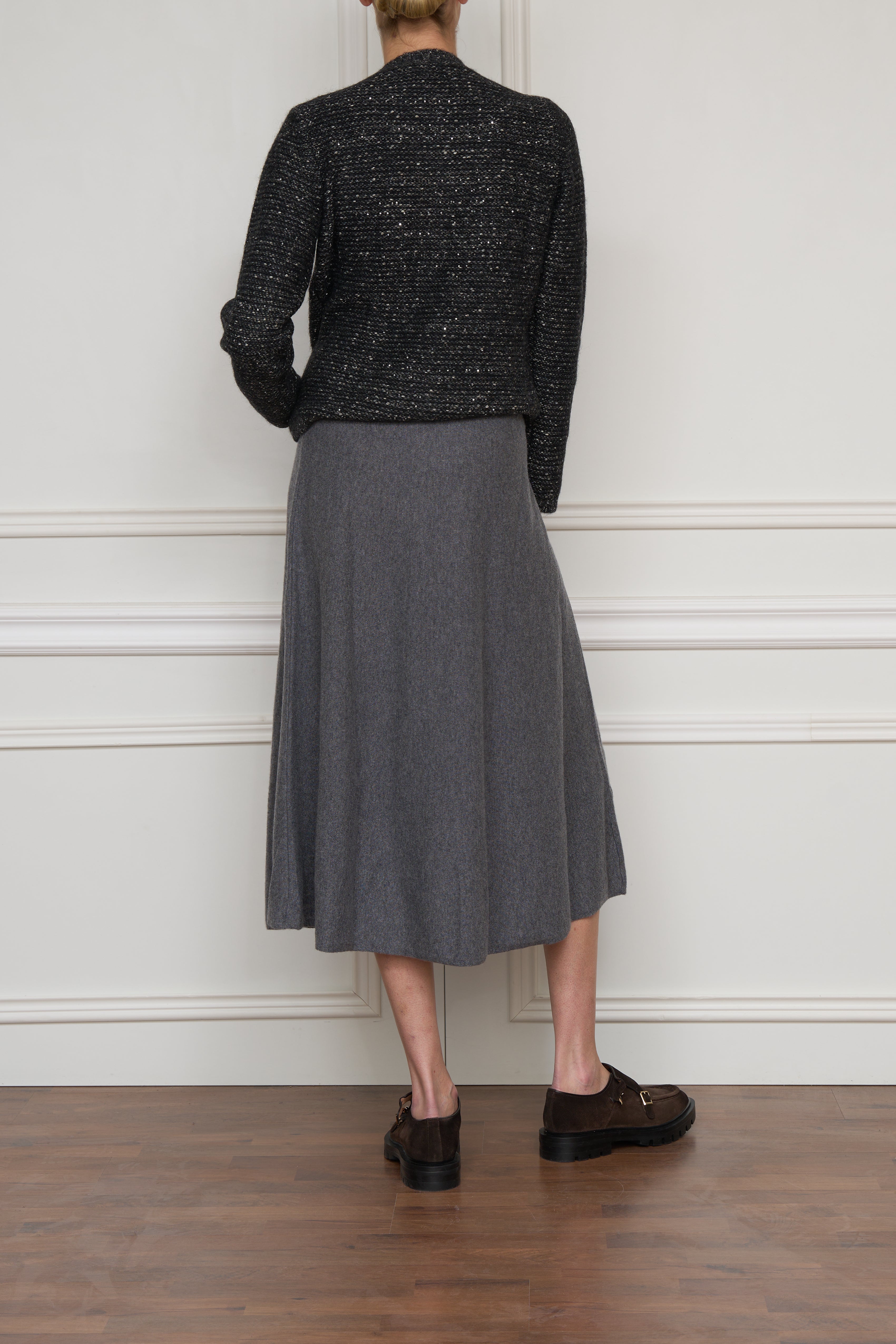 Glitzende Strickjacke in schwarz