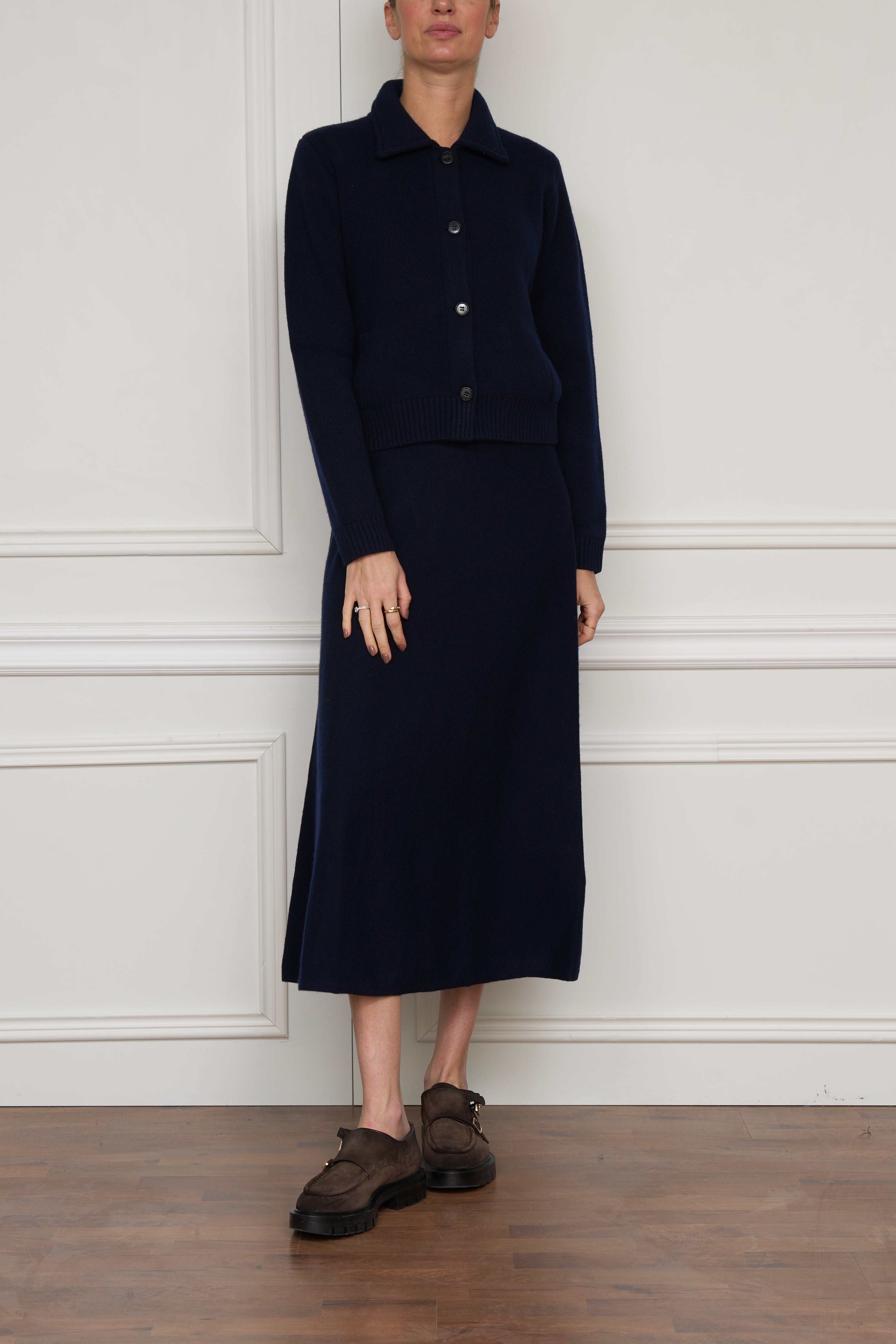 Kaschmir-Strickrock 'Torie' in marine