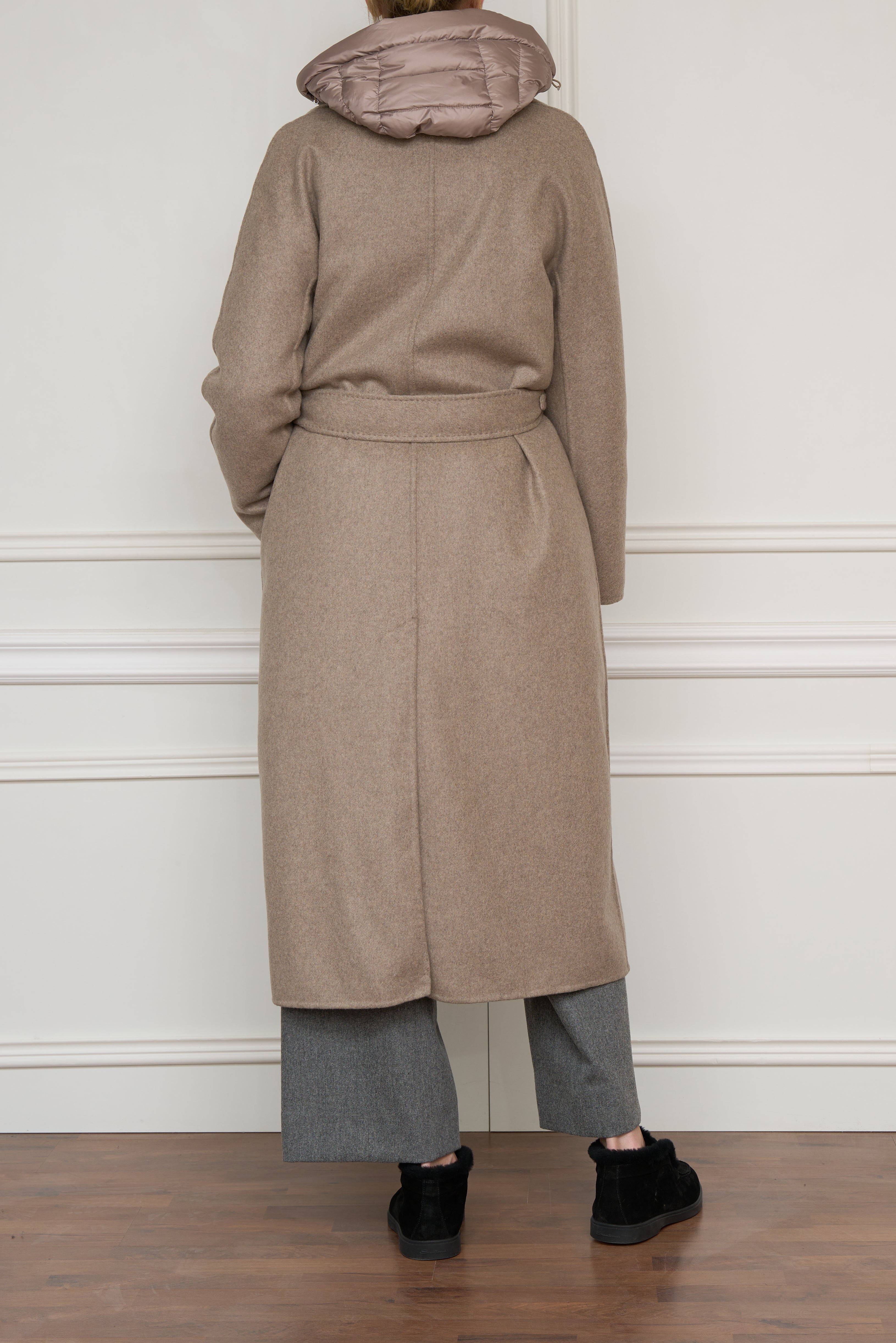 Doubleface-Mantel in beige