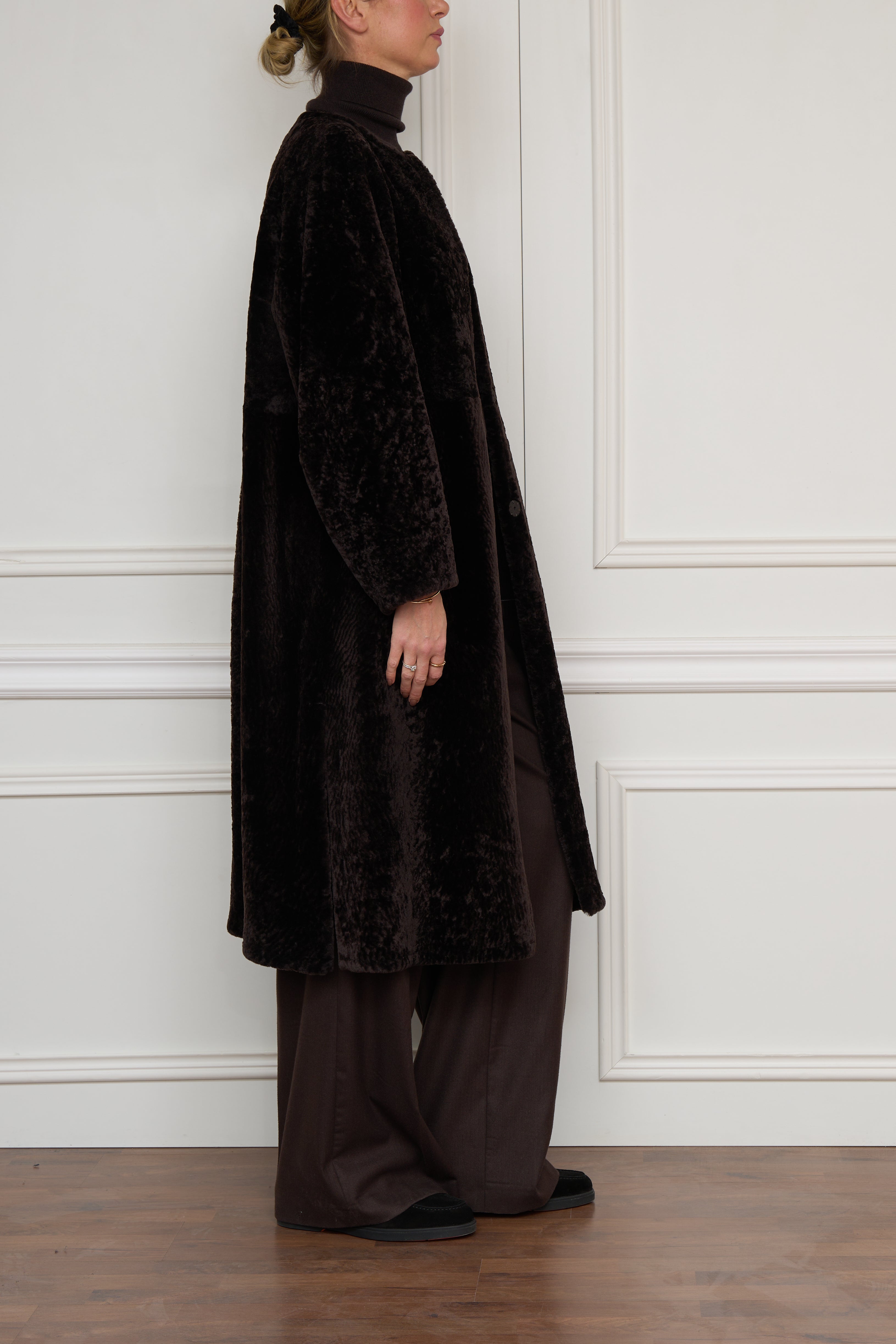 Lammfellmantel in braun