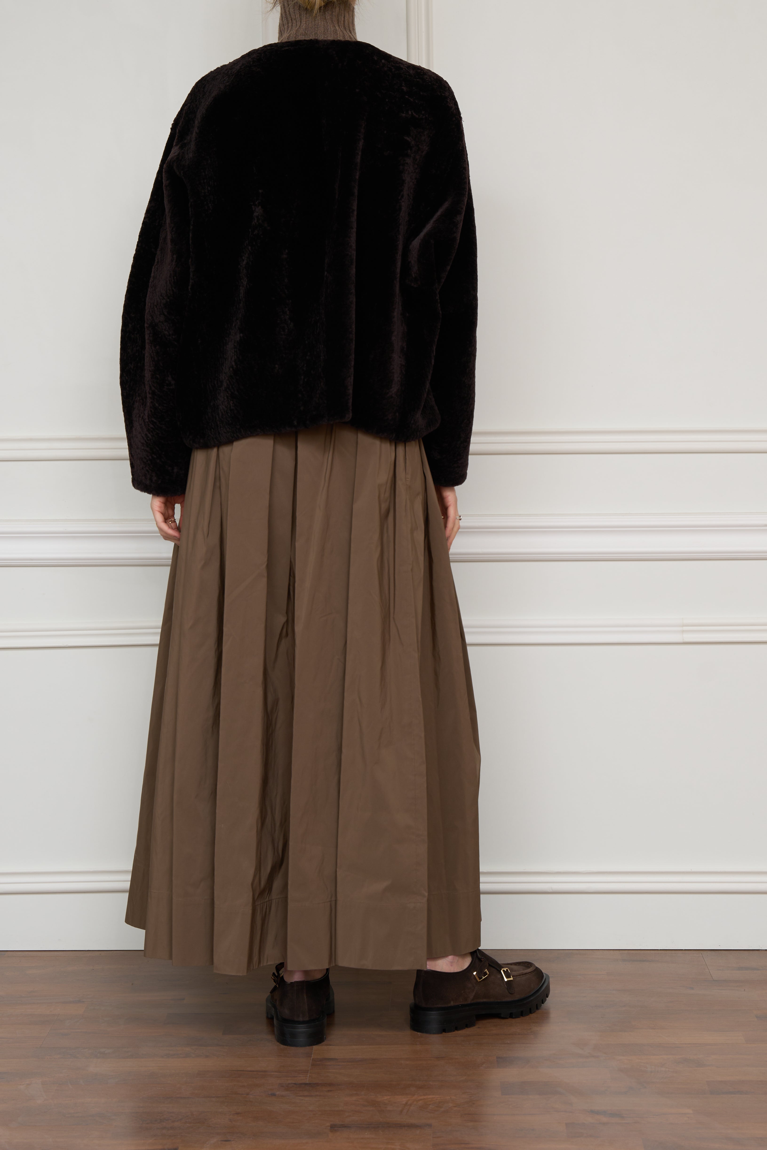 Lammfelljacke in braun