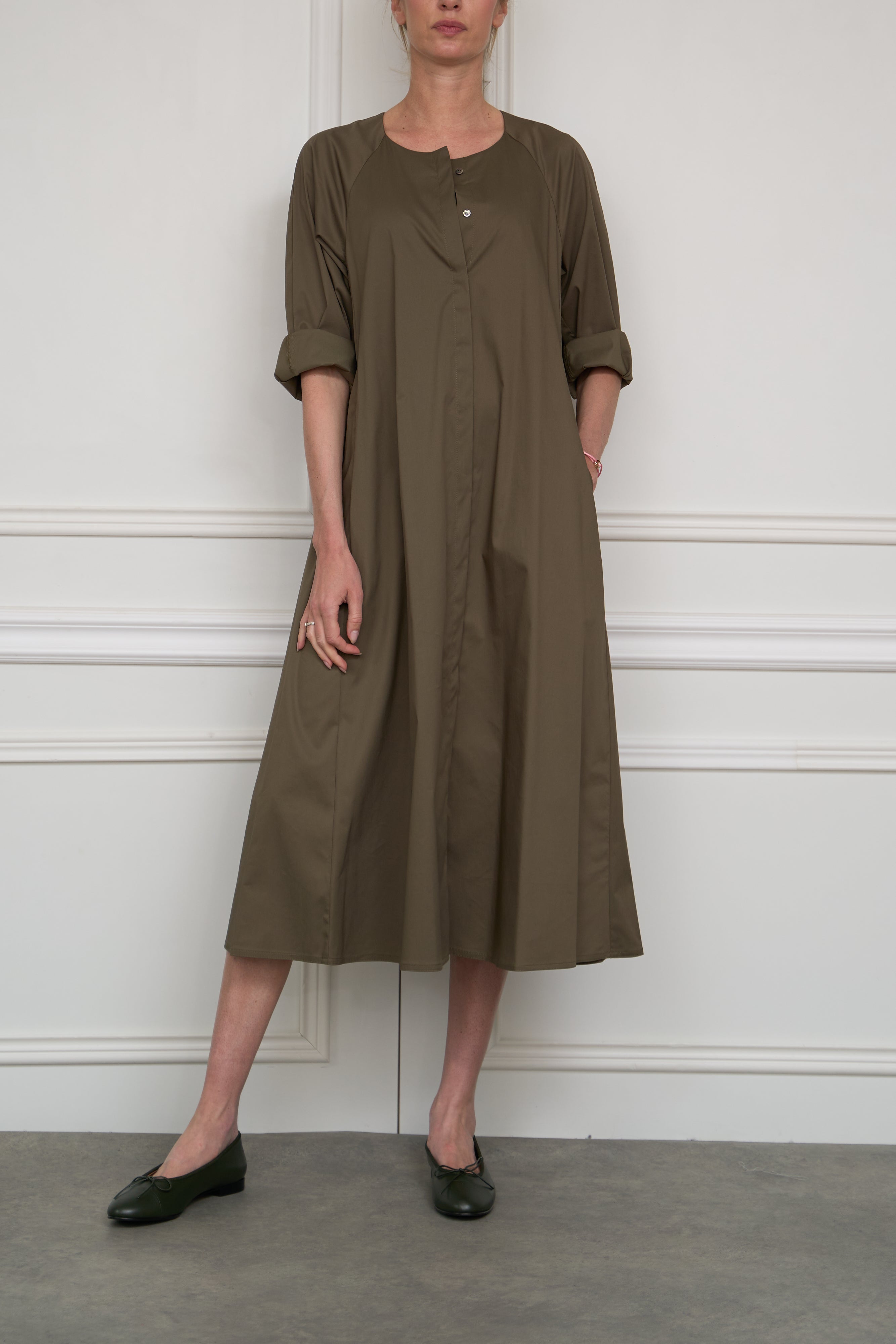 Dress in olive