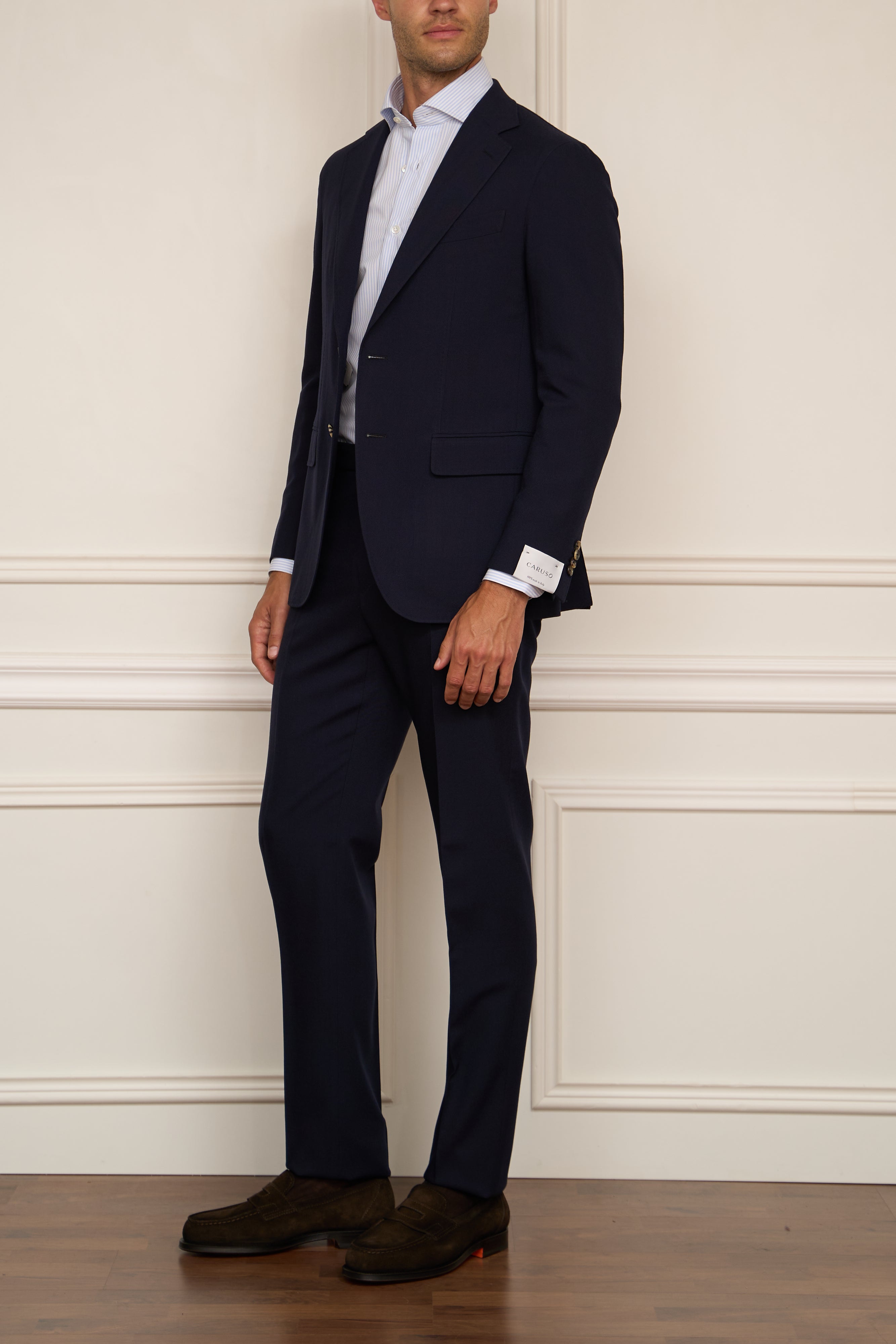 Suit in dark green