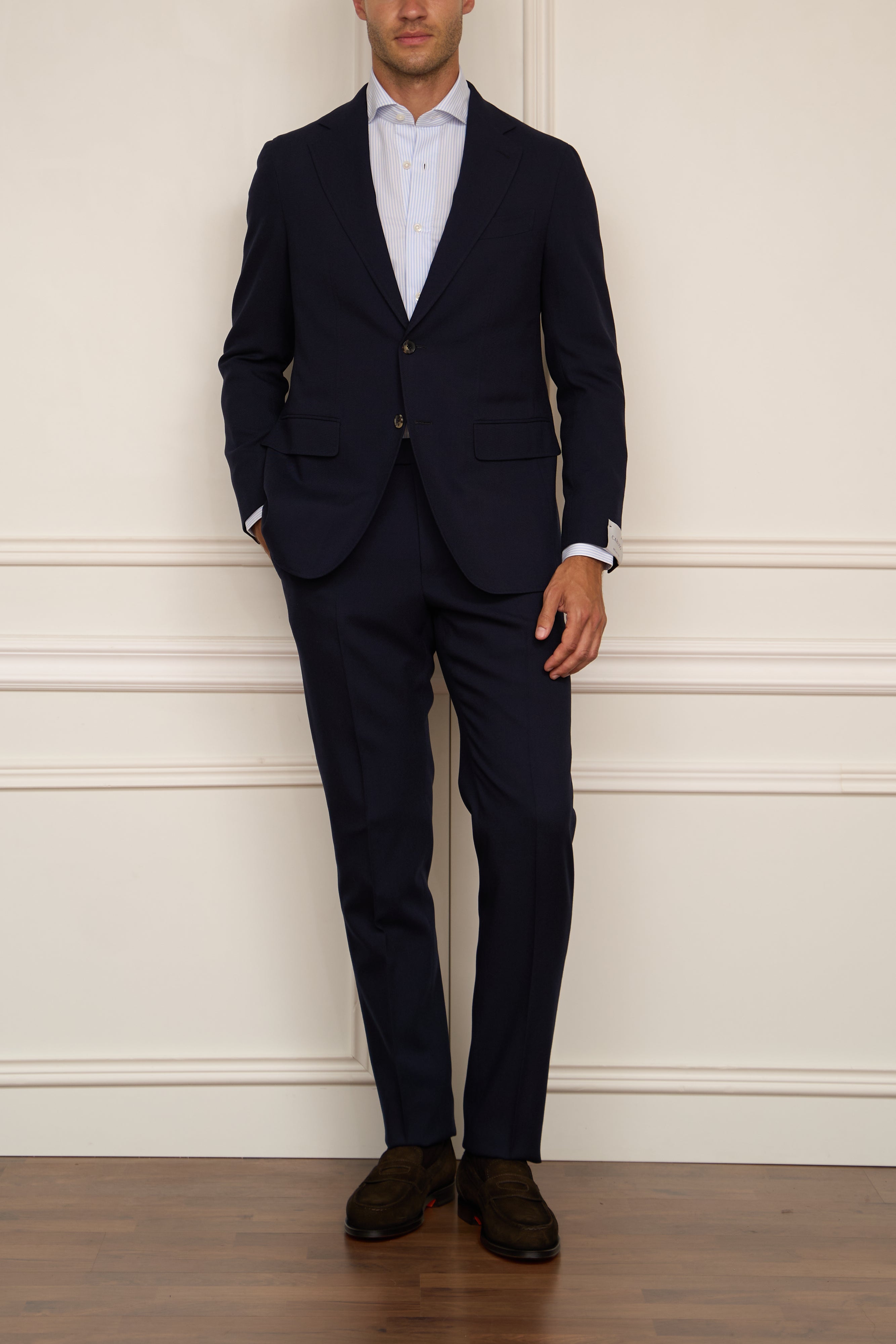 Suit in dark green