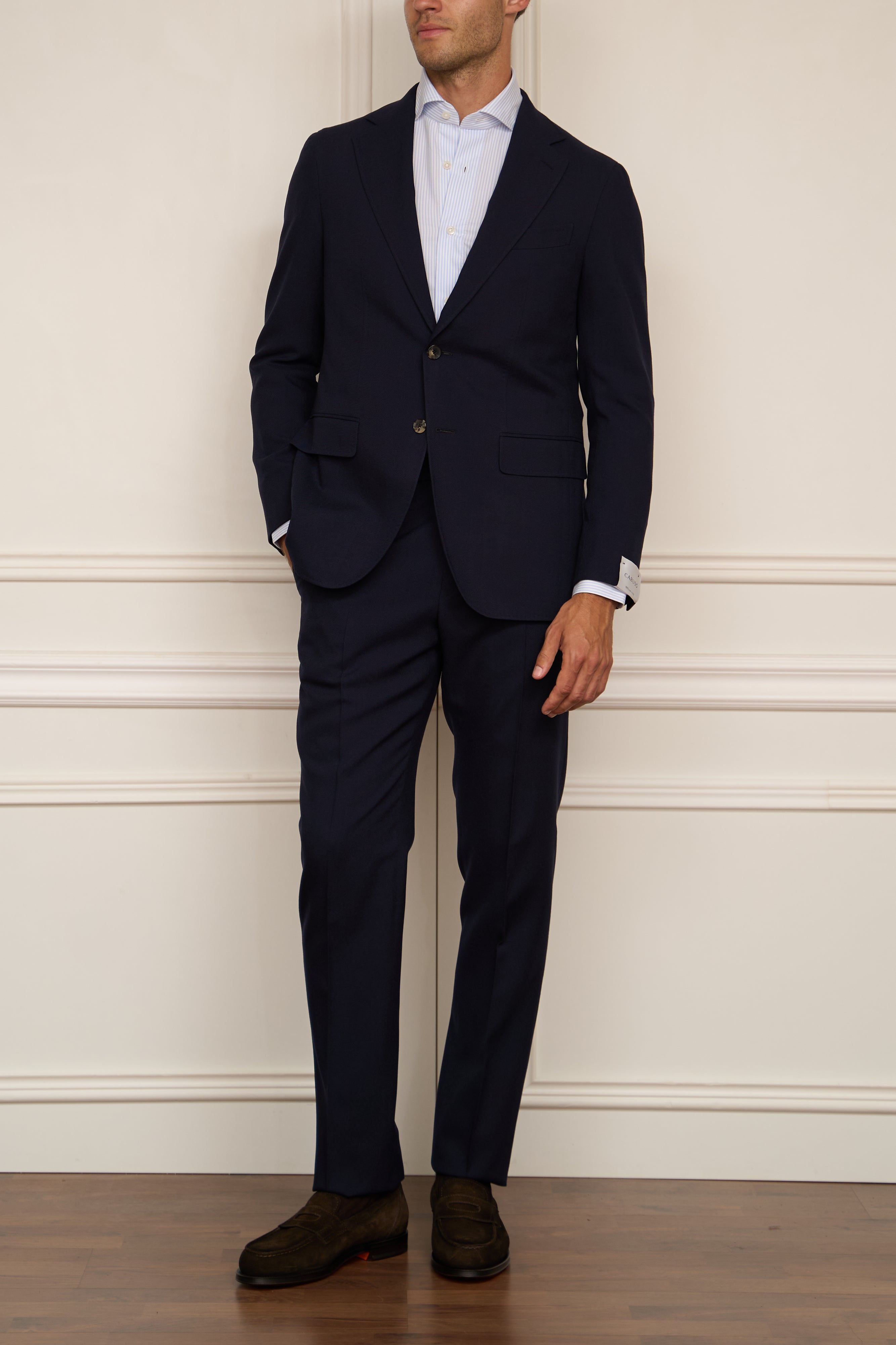 Suit in dark green