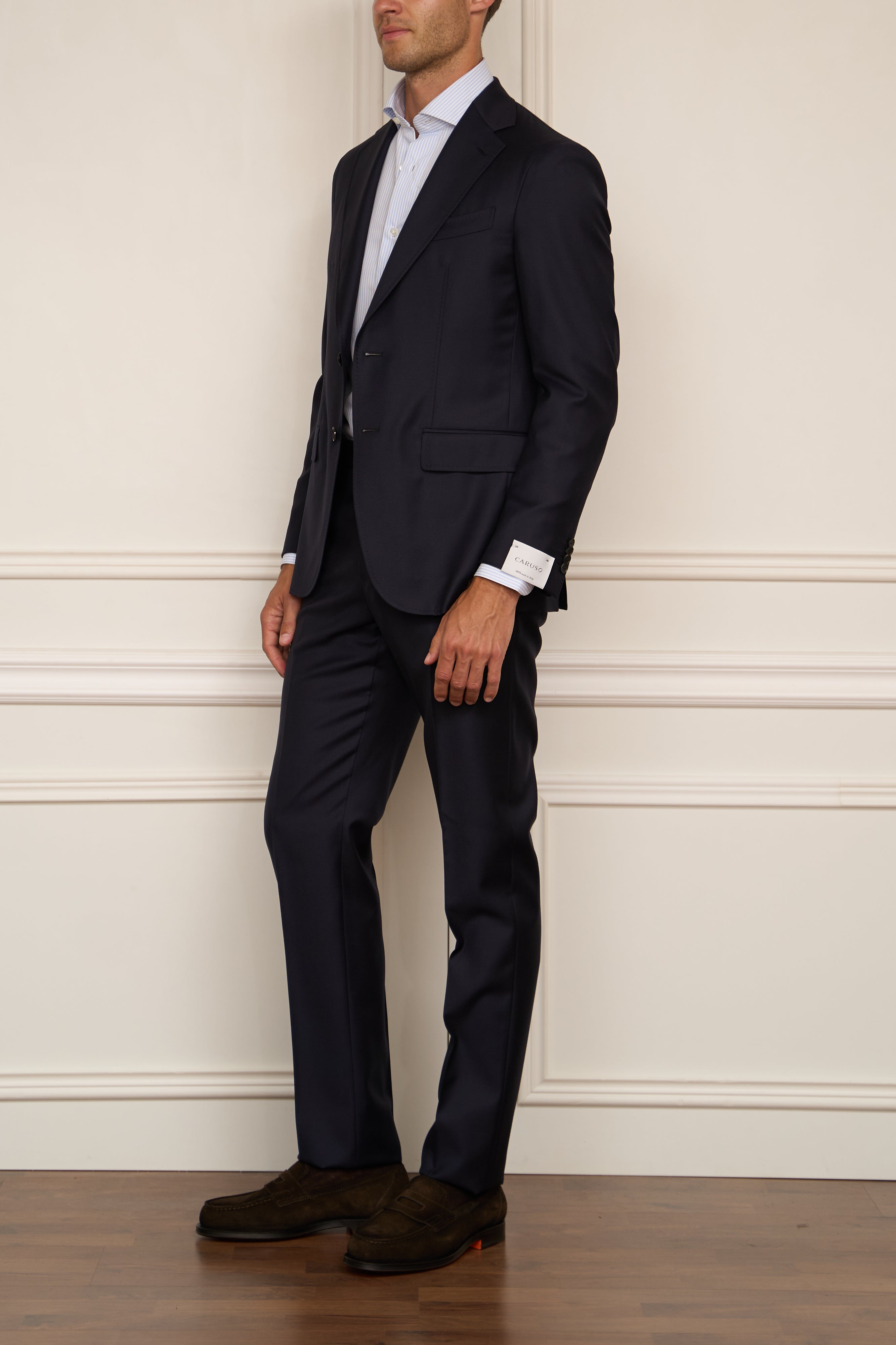 Suit in dark green