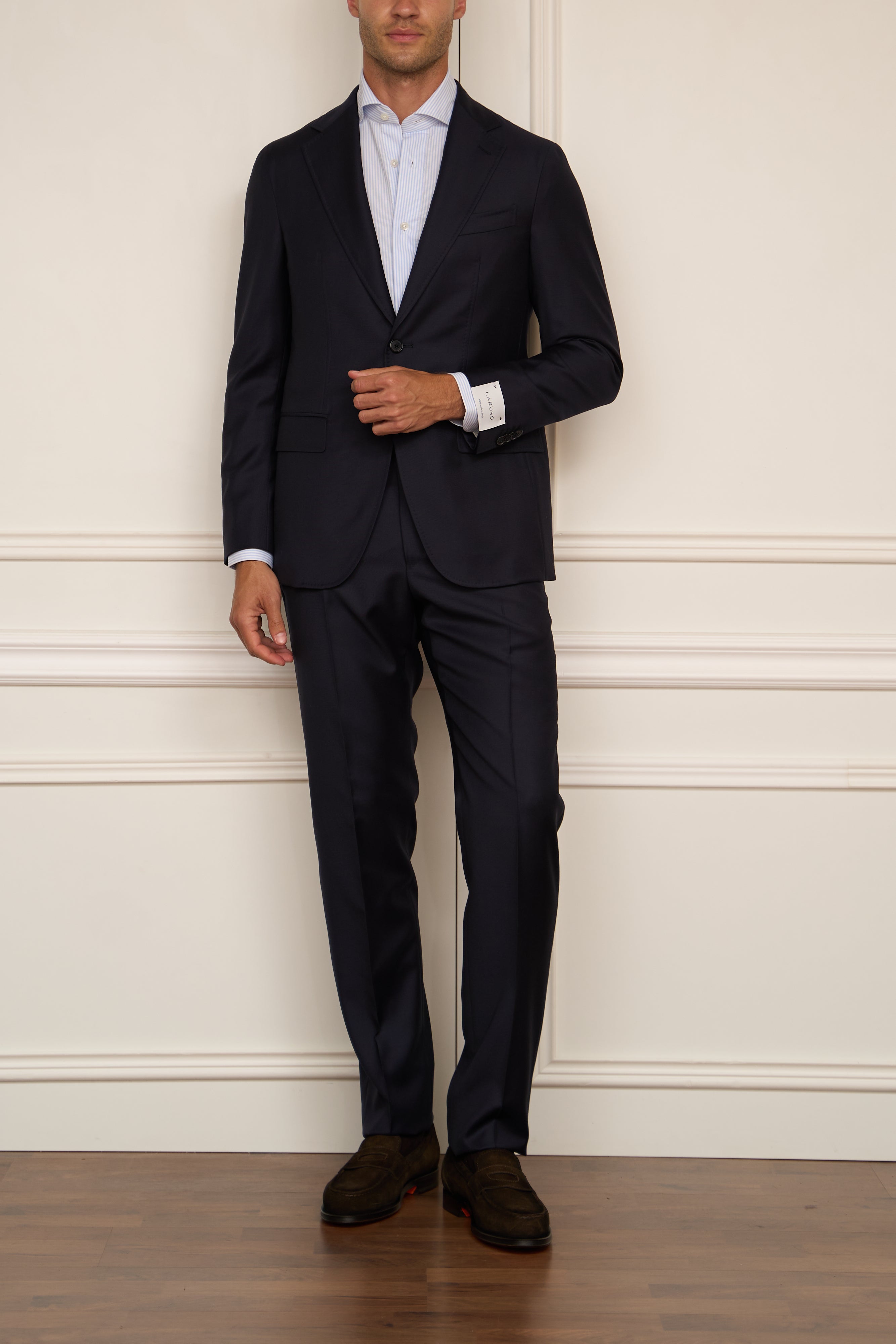 Suit in dark green