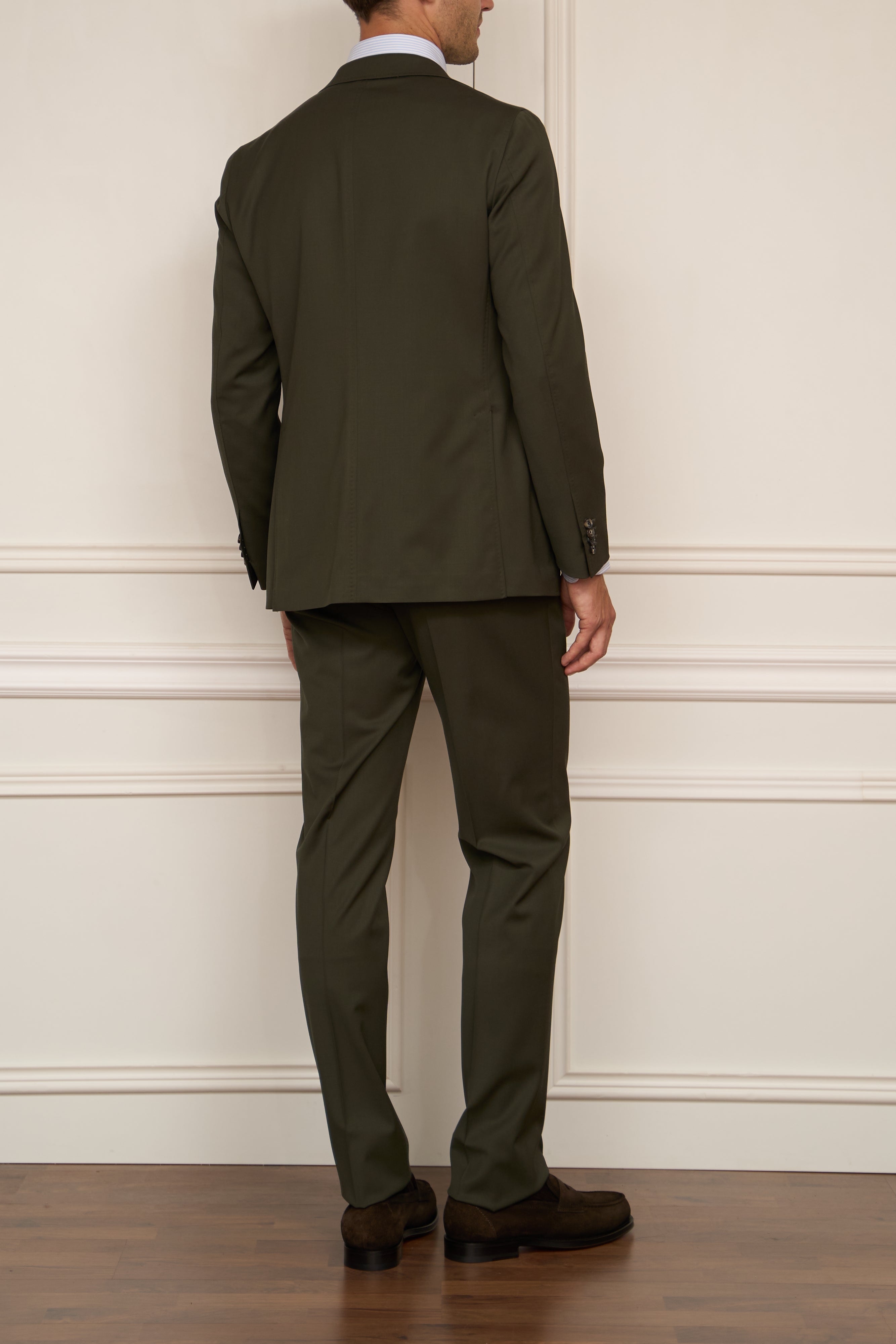 Suit in dark green