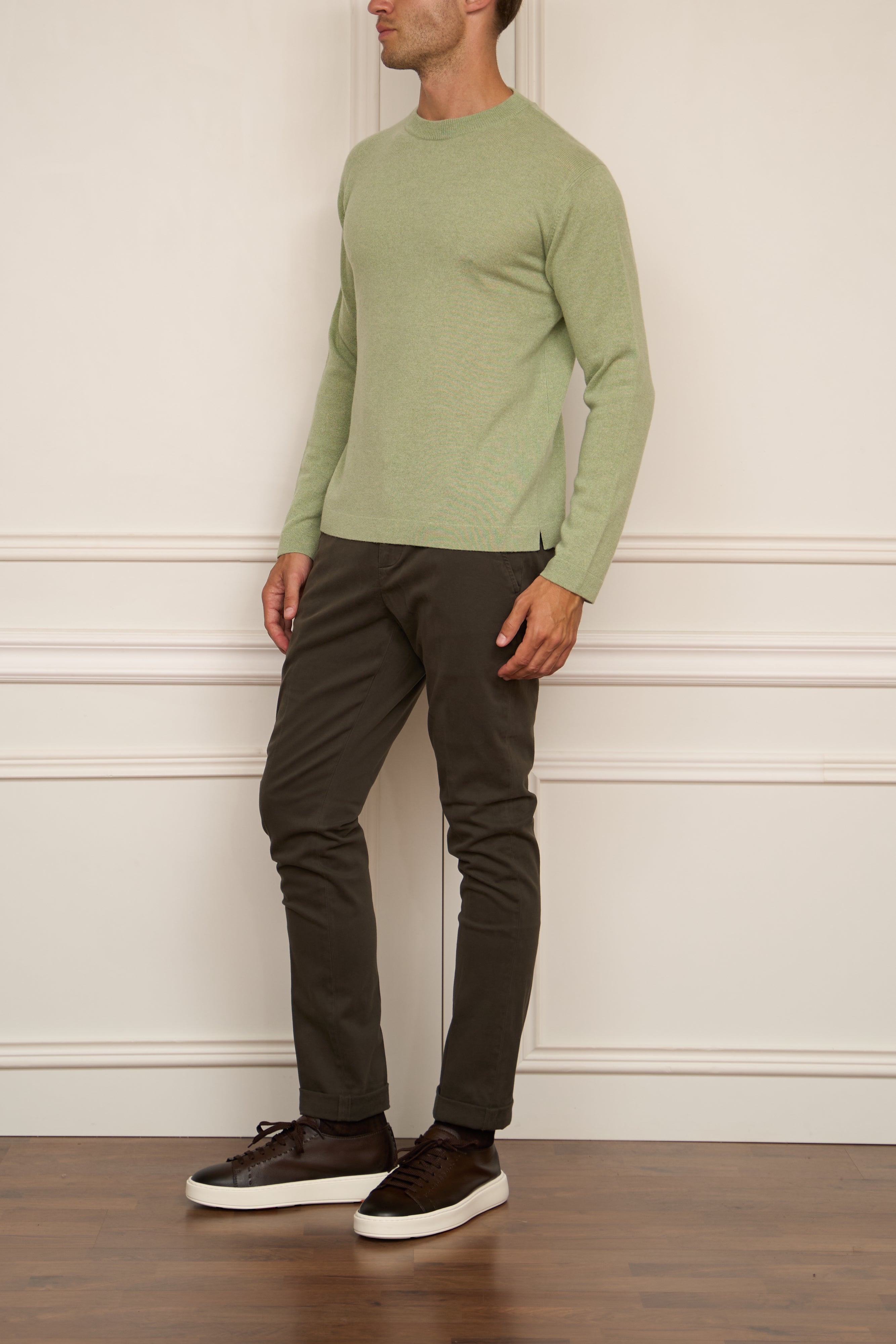 Knitted coat with zipper in grey