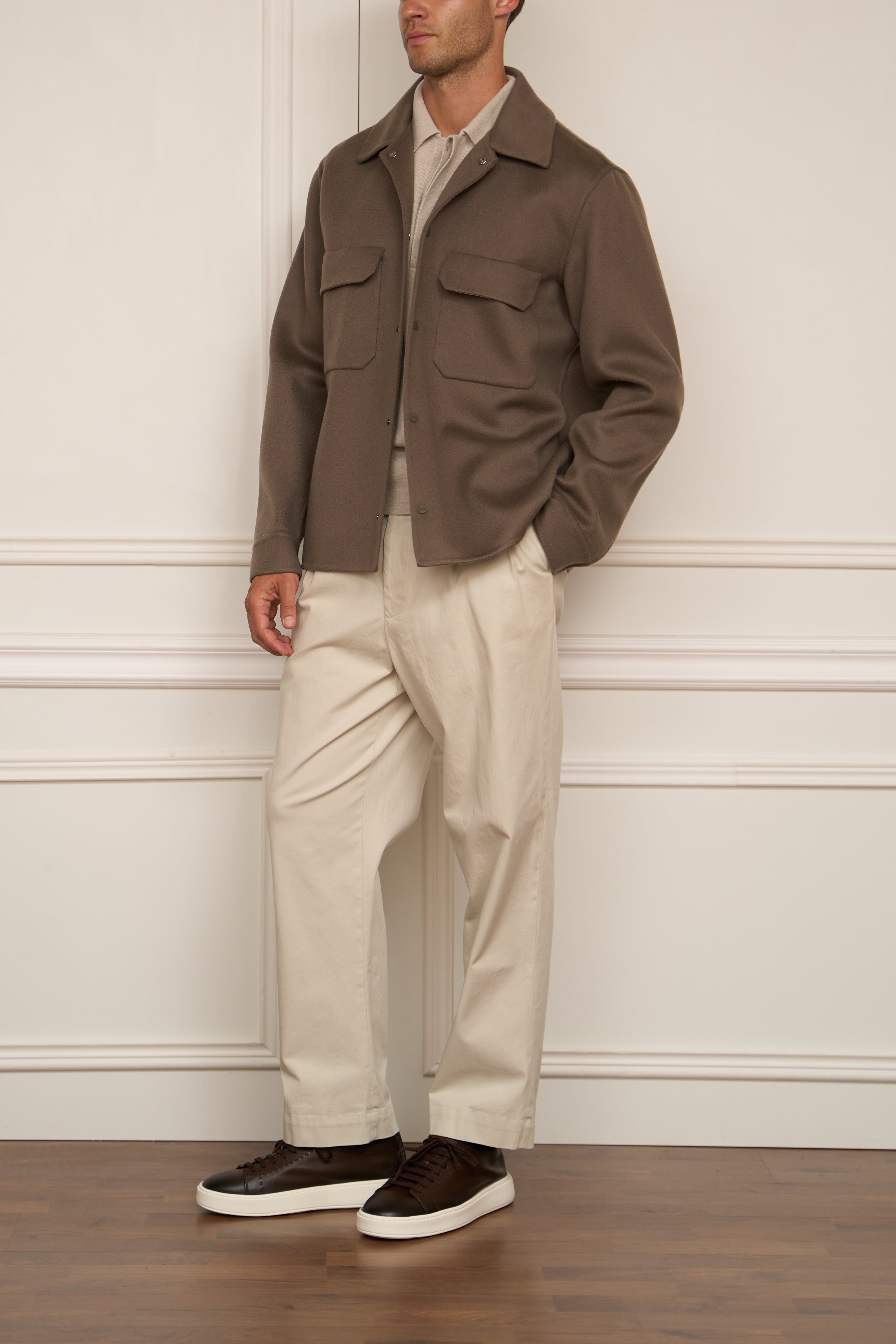 Hemdjacke in taupe