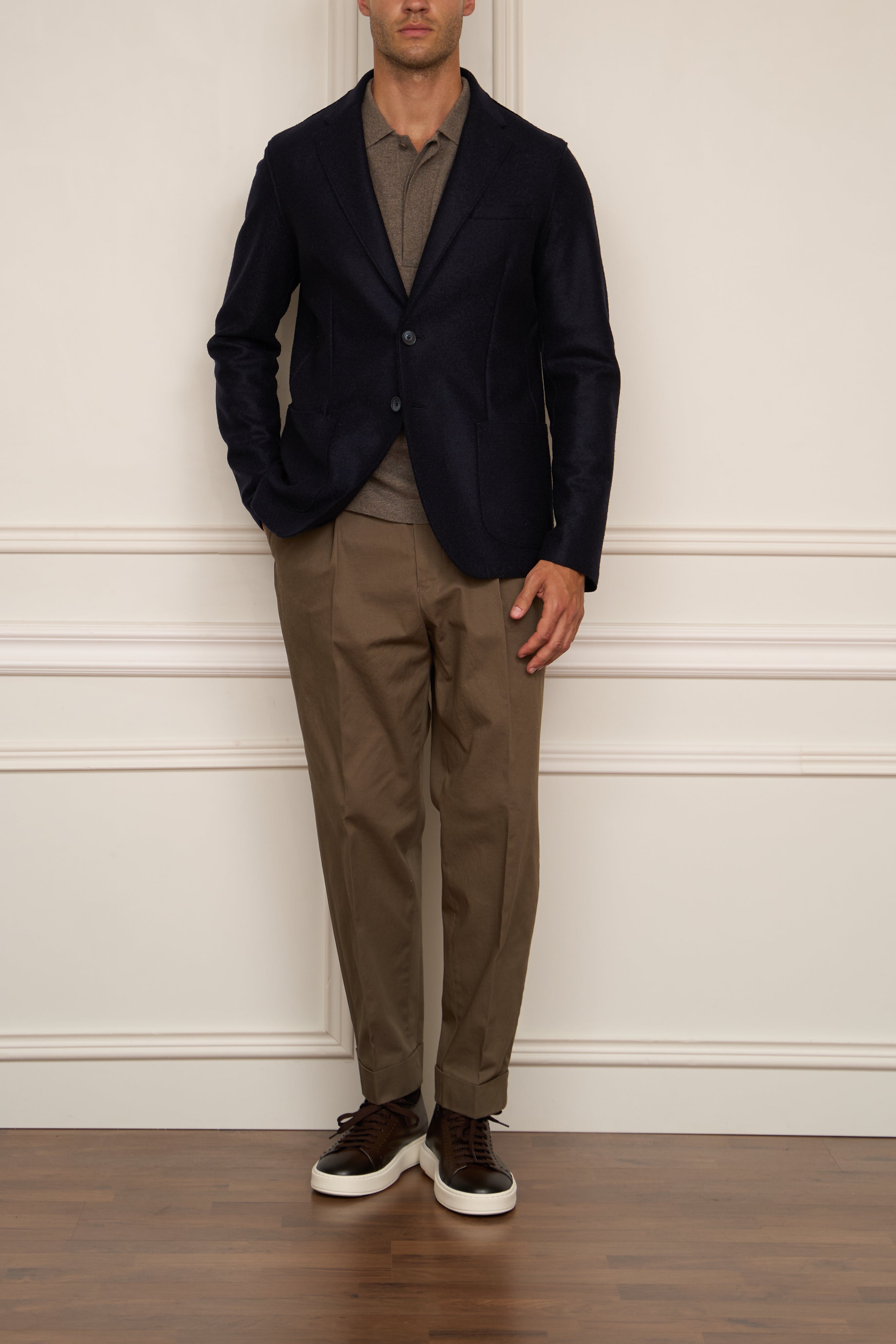 gewalktes Sakko in navy