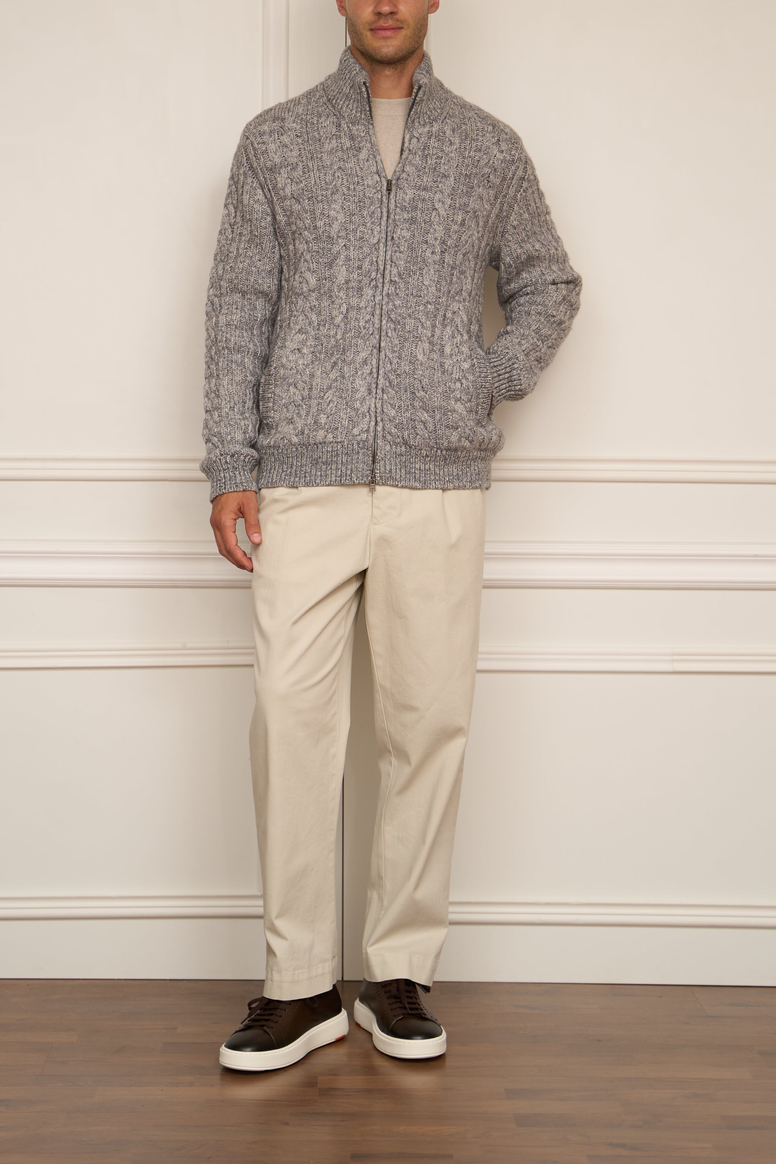 Blouson in light grey