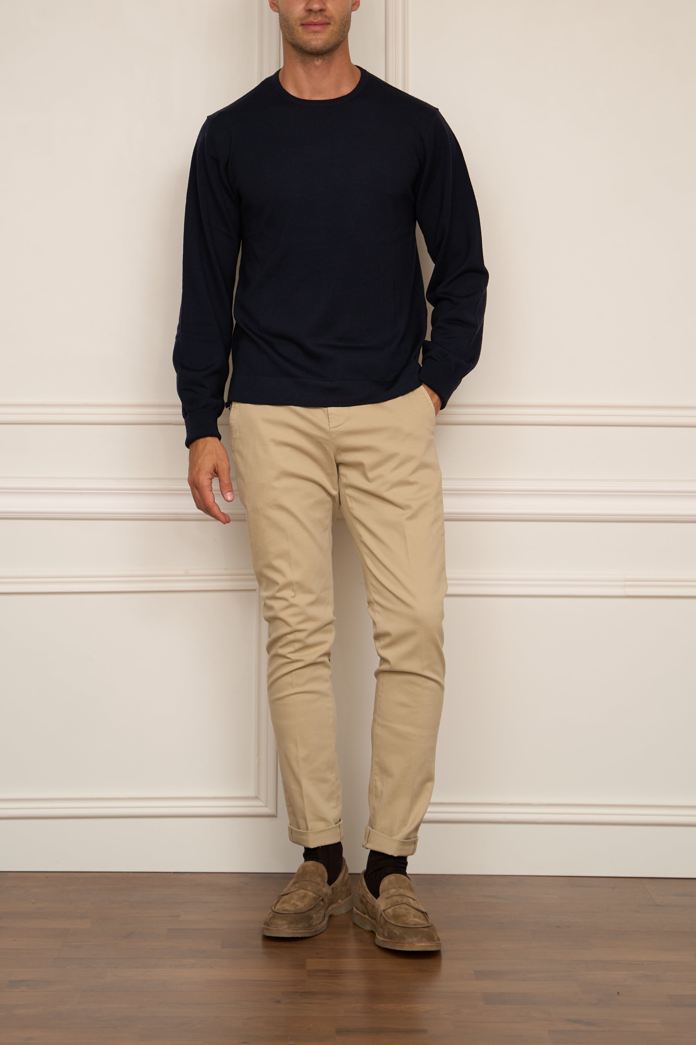 Merino Pullover in navy
