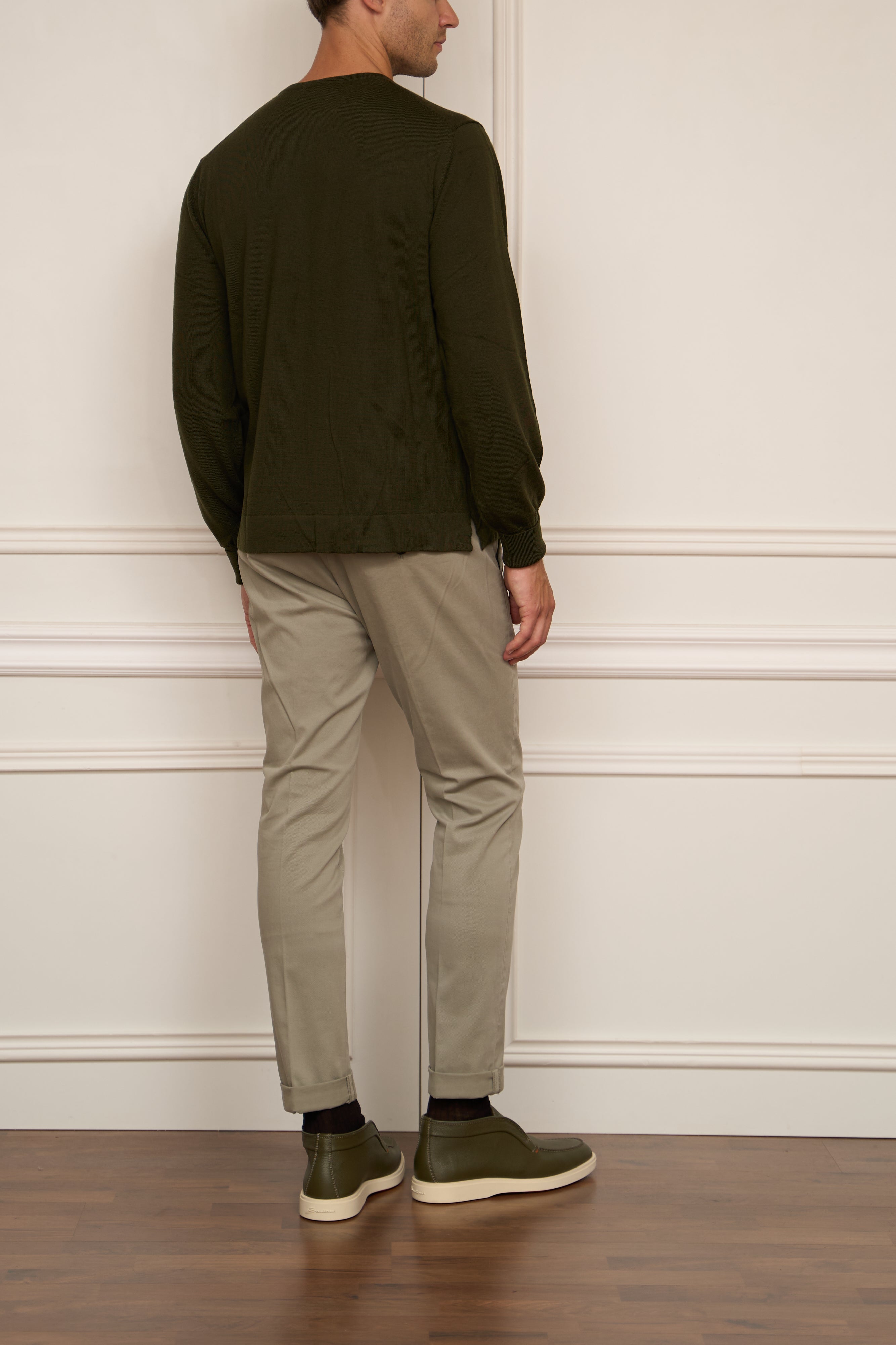 Merino Pullover in grün