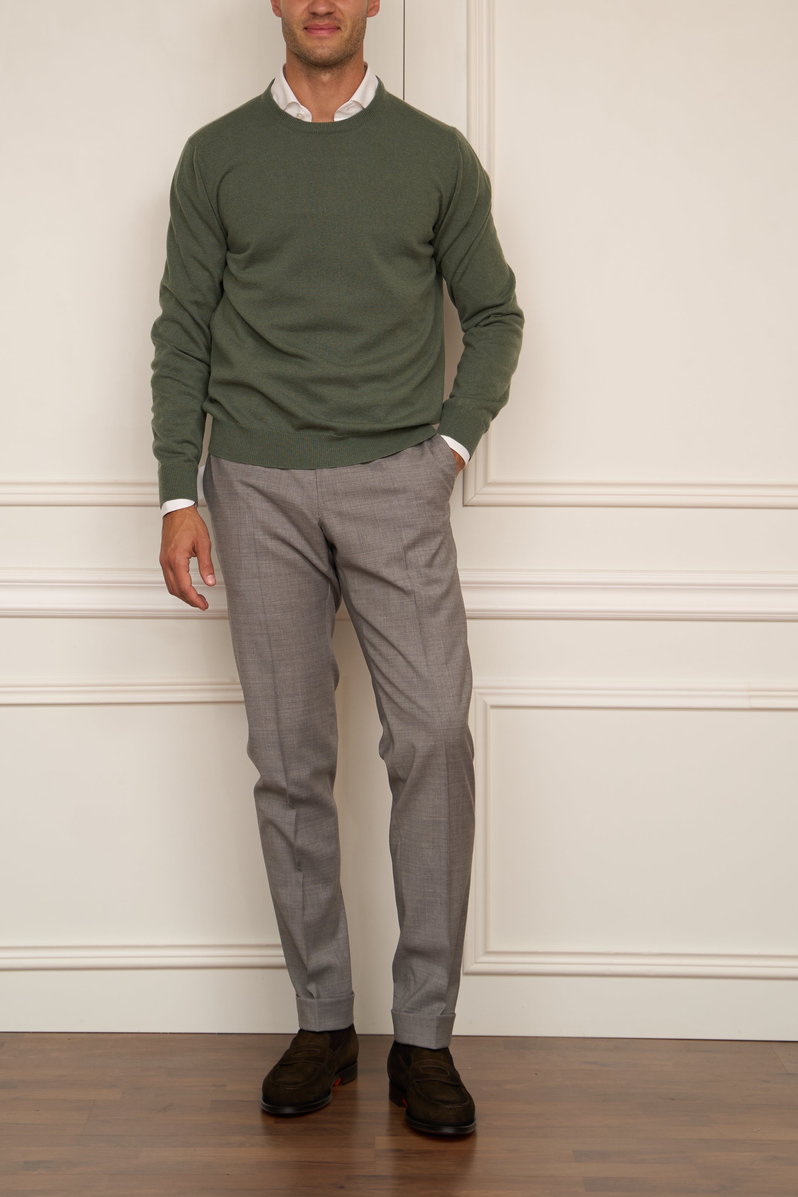 Kaschmir Pullover in grün