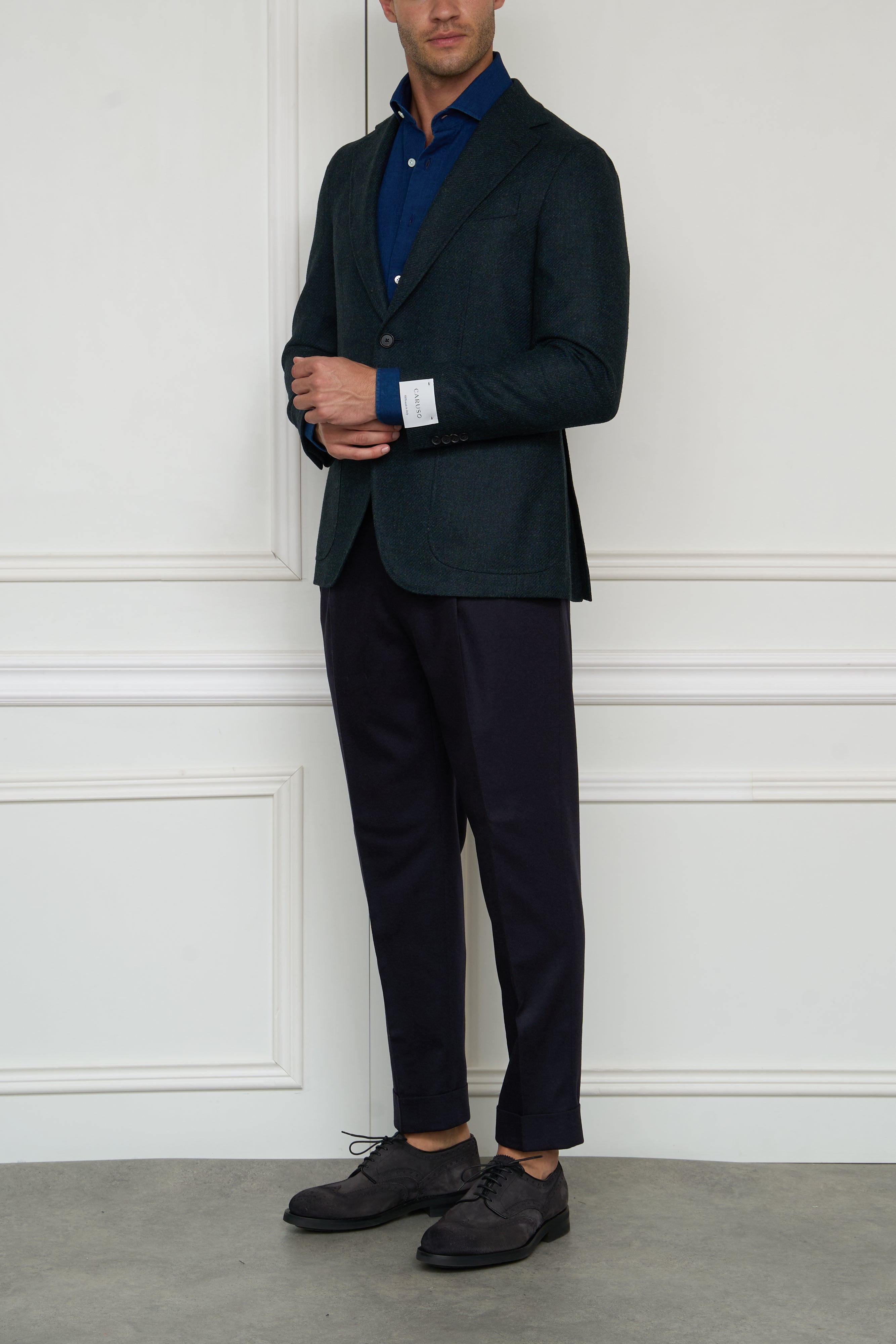Tweed jacket in green