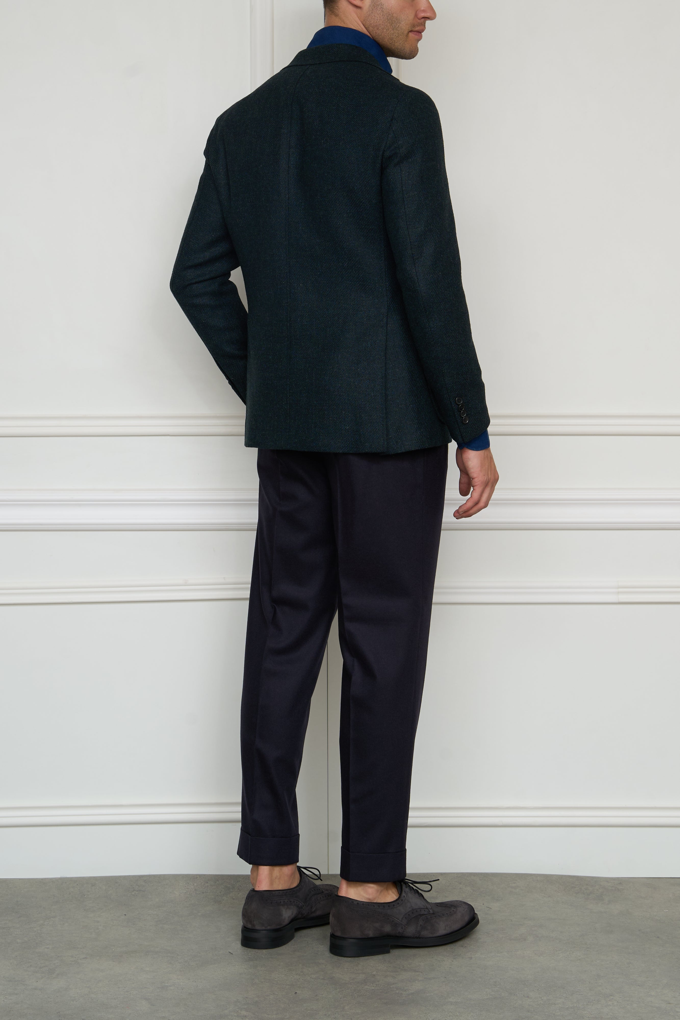 Tweed jacket in green