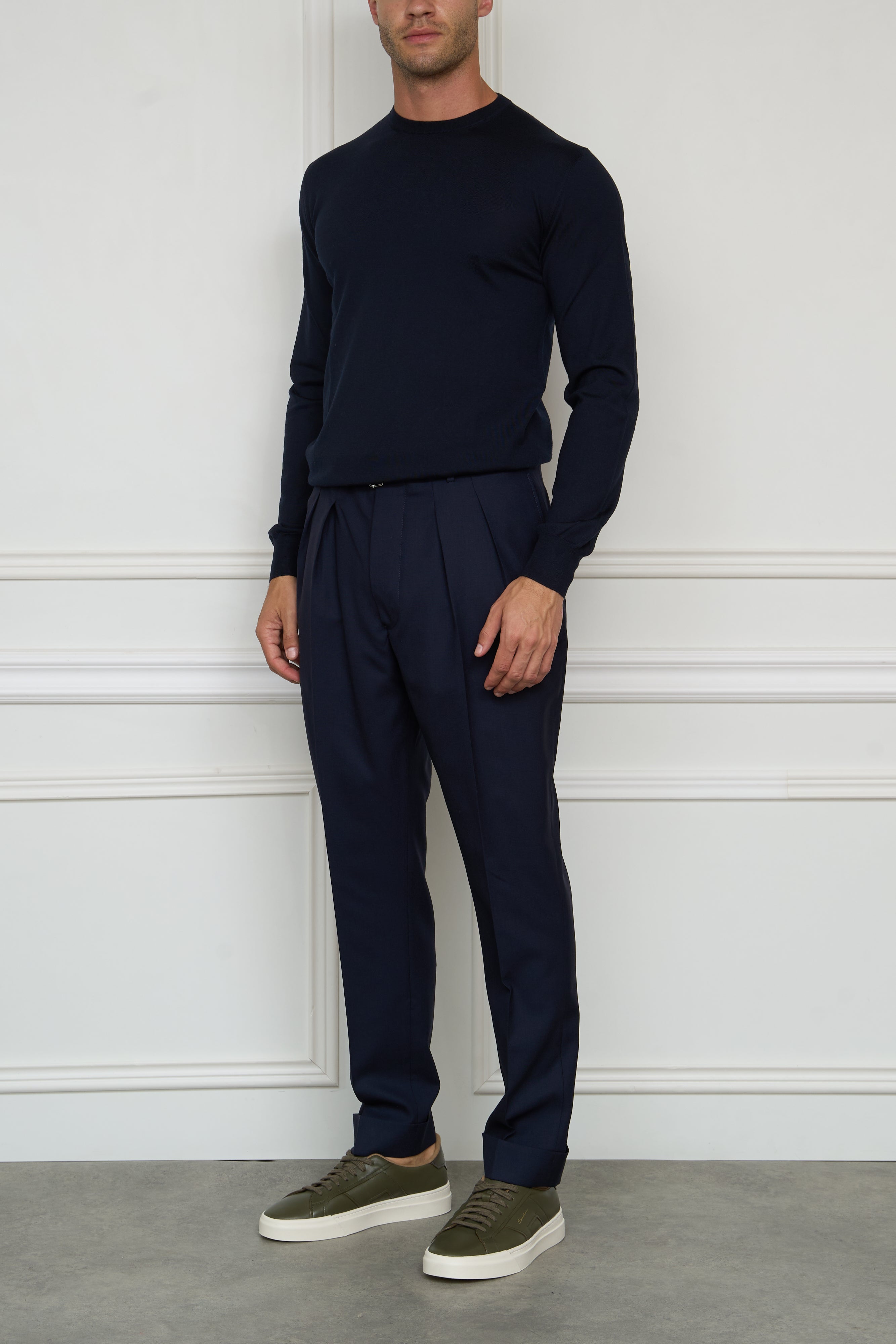 Merino sweater in navy