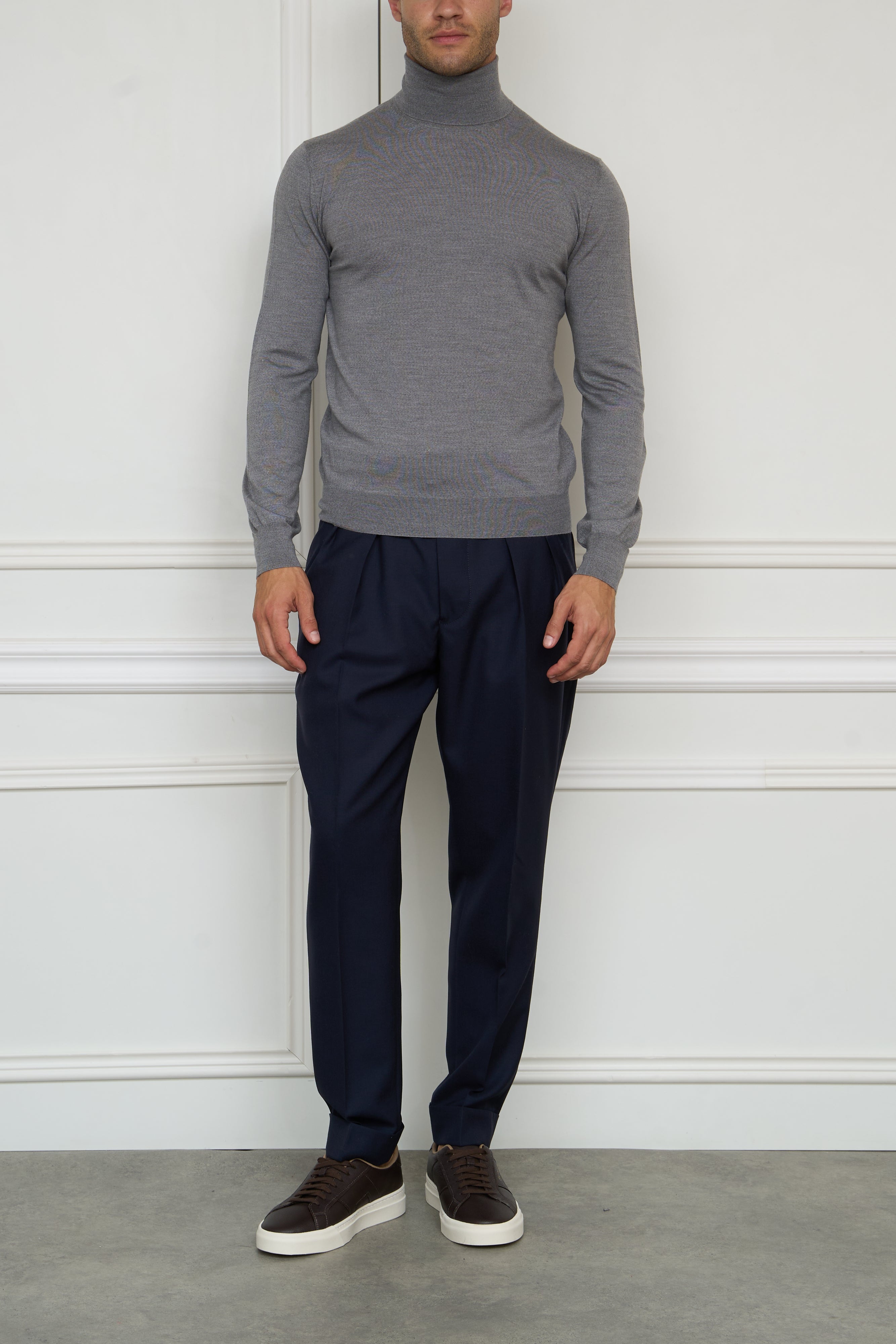 Merino turtleneck in grey