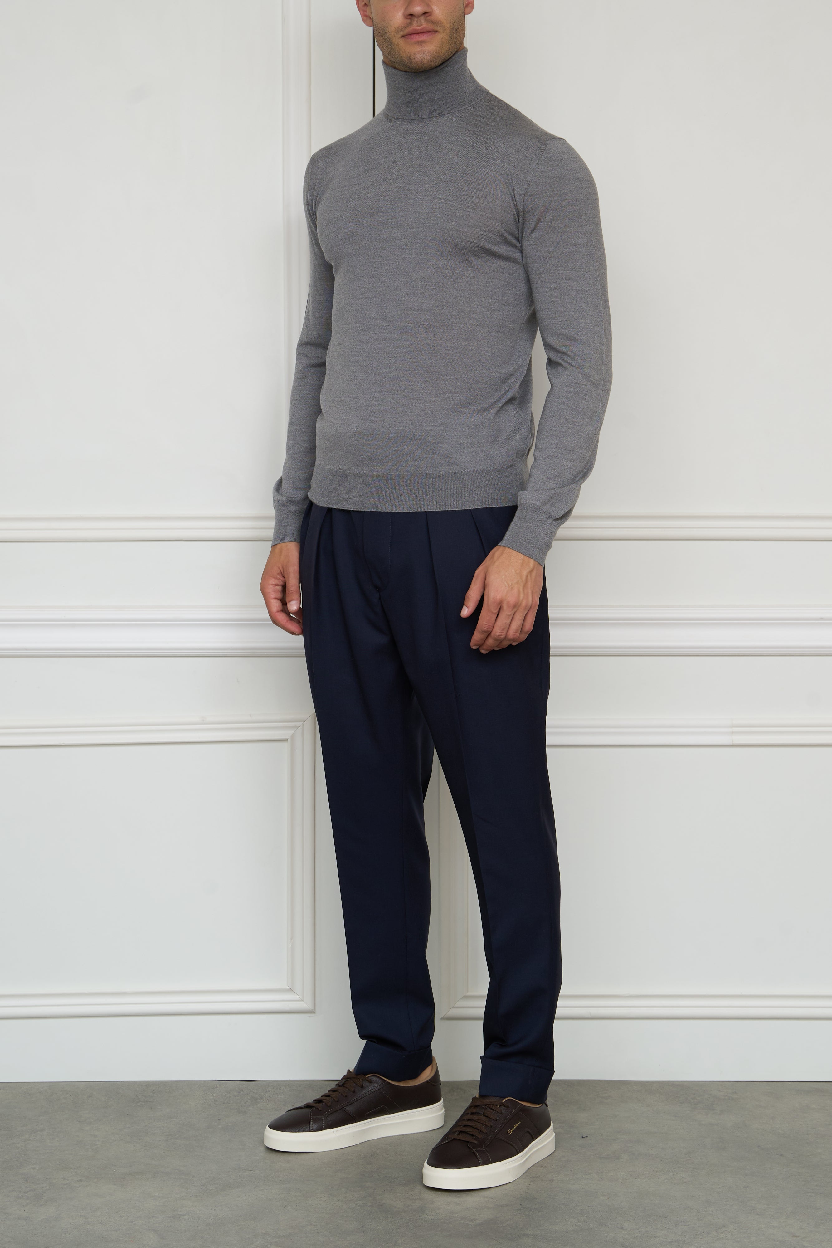 Merino turtleneck in grey