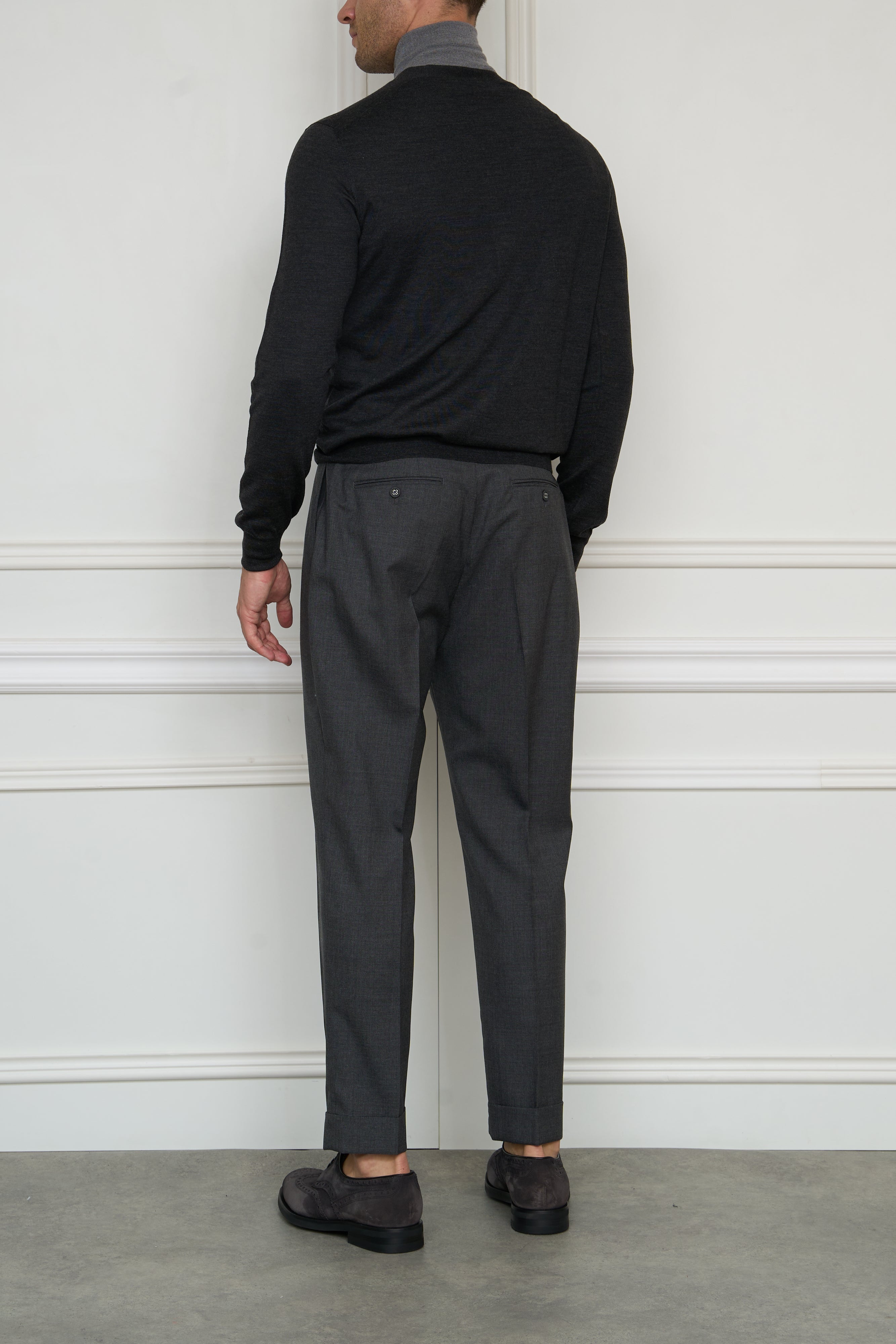 Merino-Strickjacke in grau