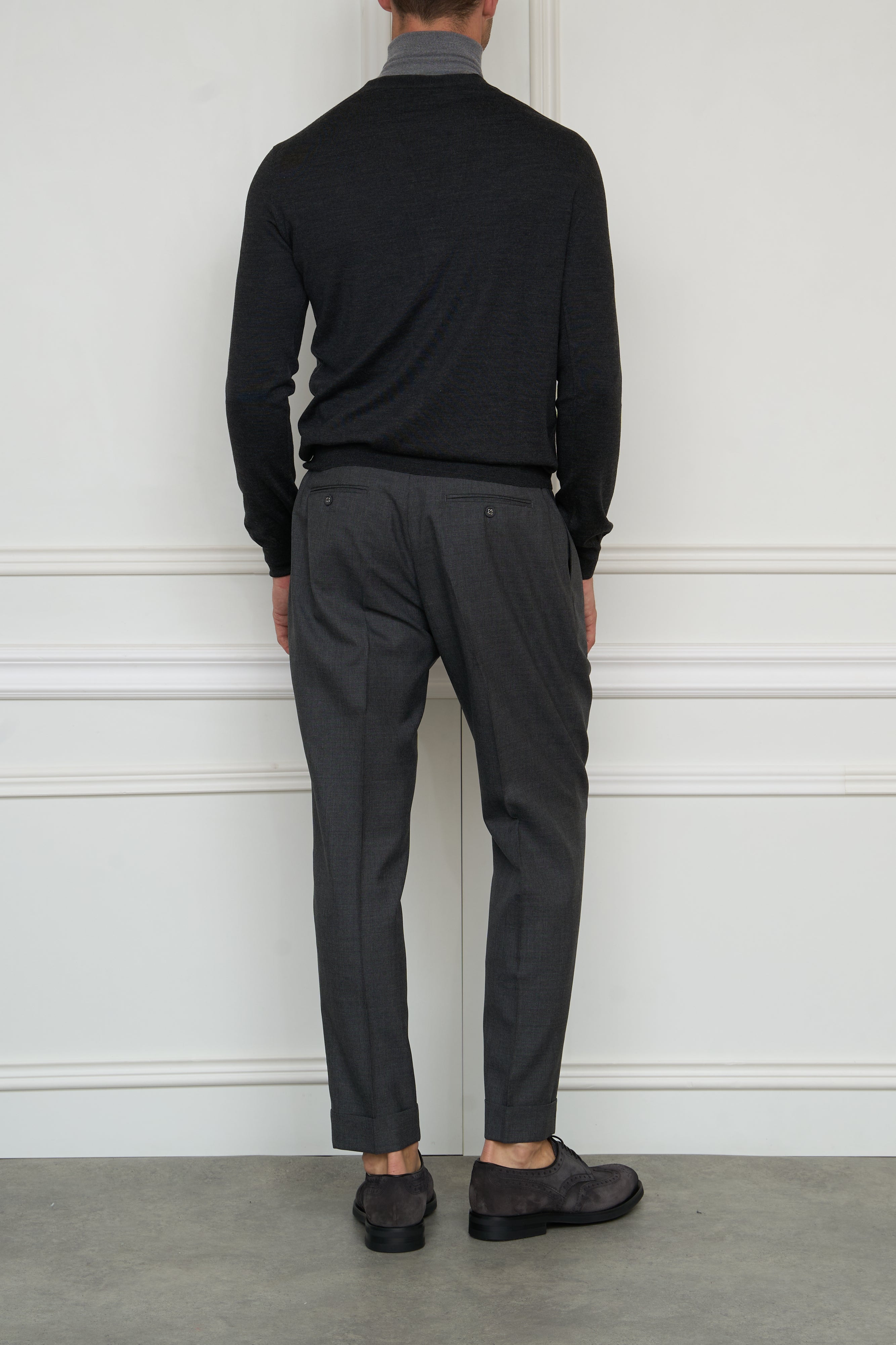 Merino-Strickjacke in grau