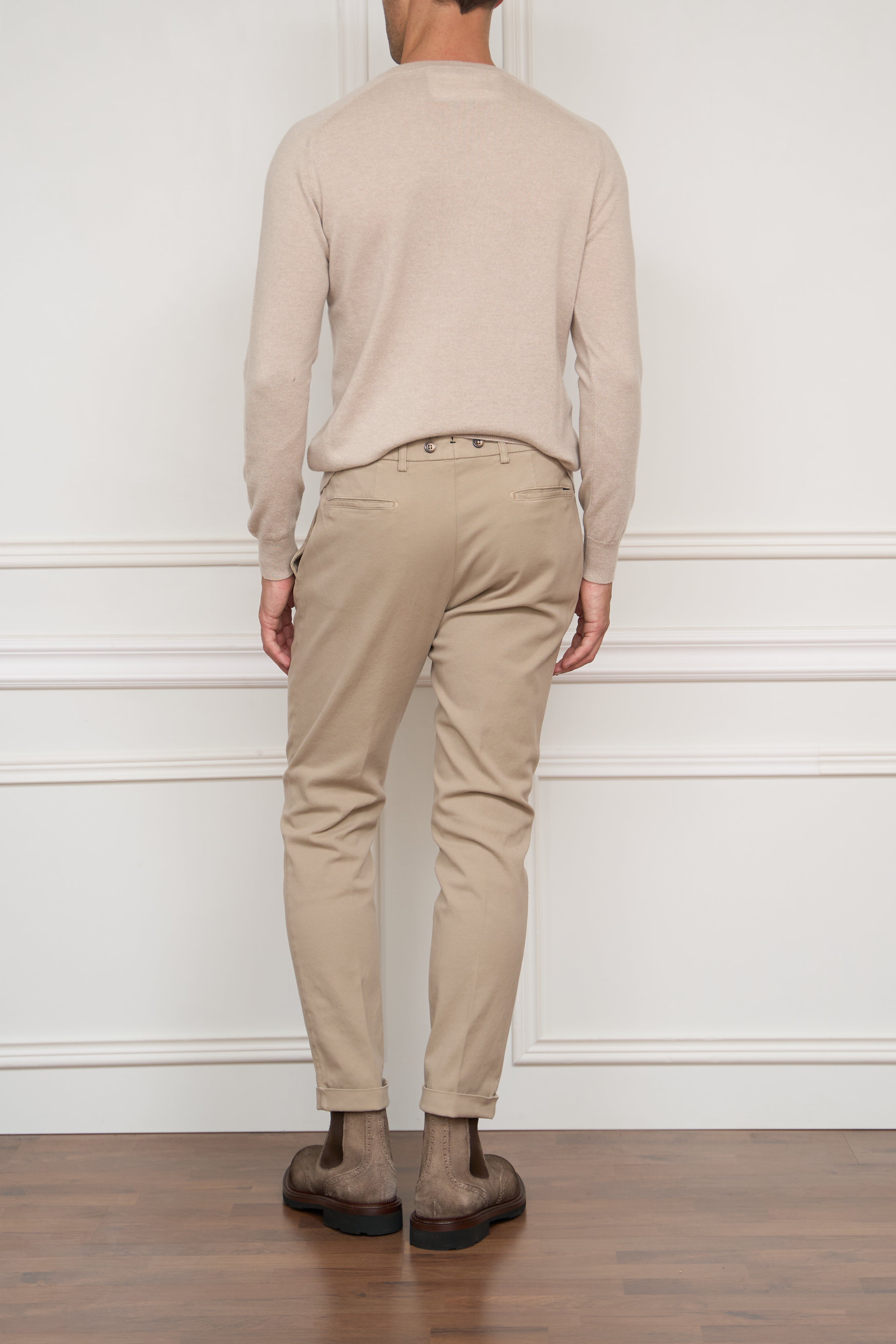 Kaschmir-Baumwollhose in beige