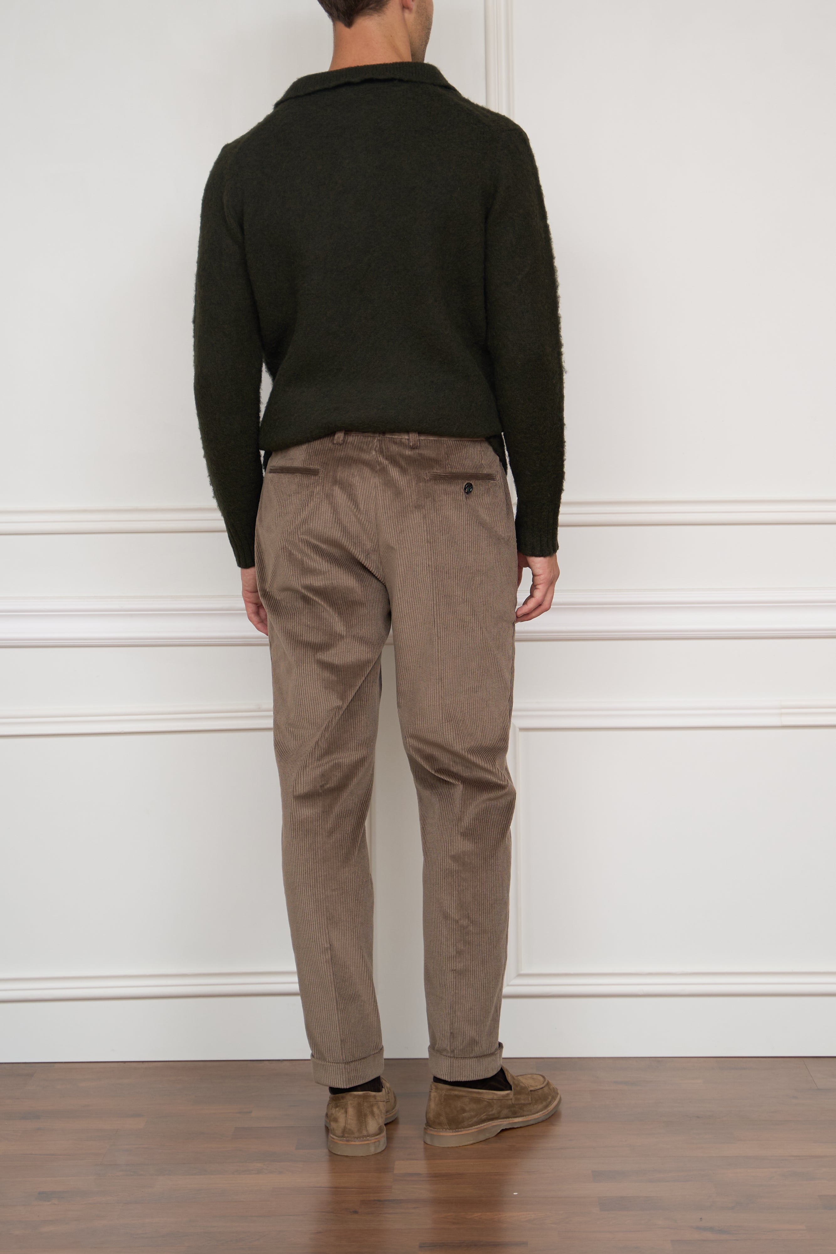Cordhose in taupe