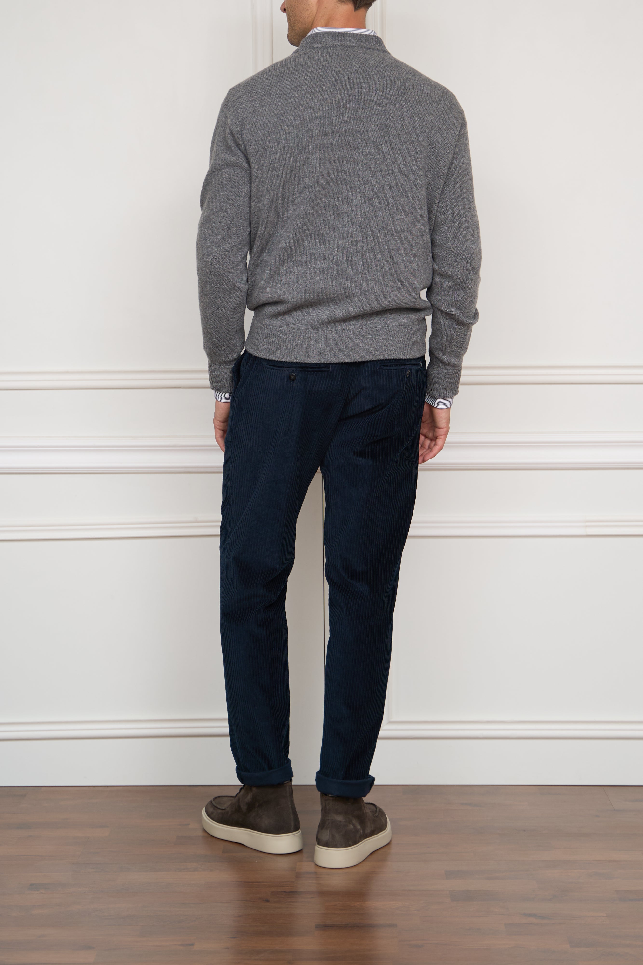 Woll-Cashmere Pullover in grau