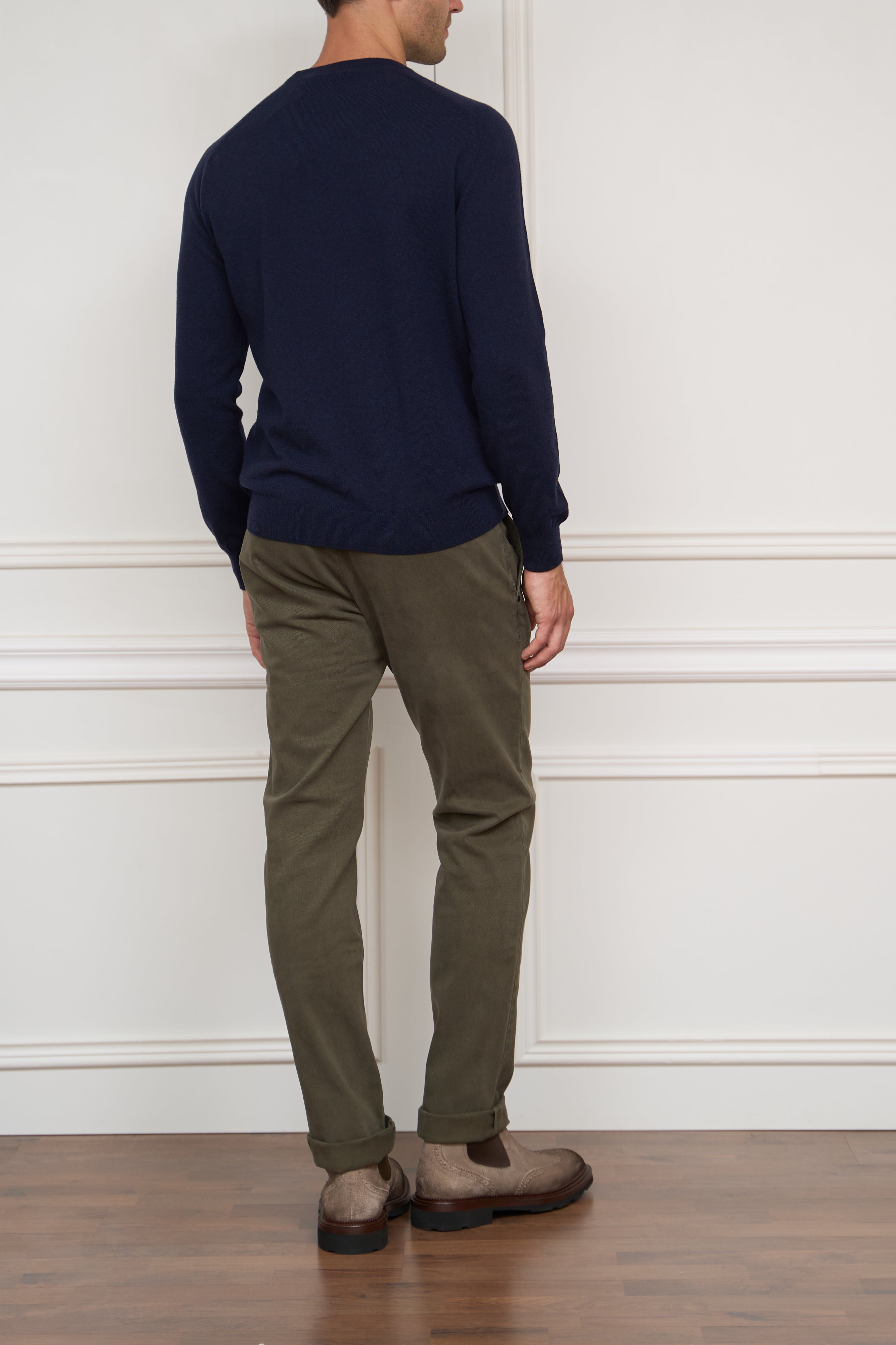 Kaschmir-Seiden Pullover in marine