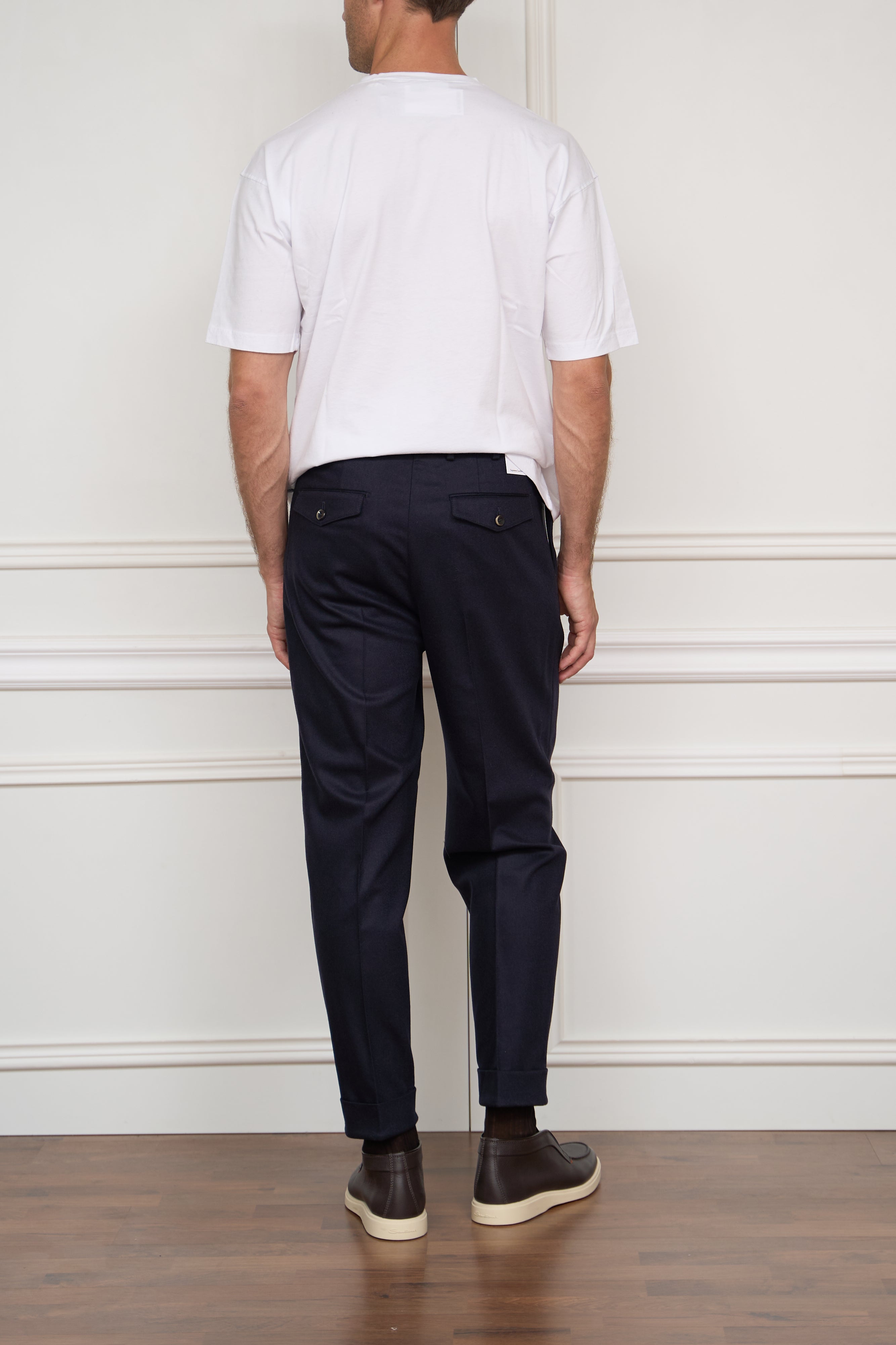 Flanellhose in navy