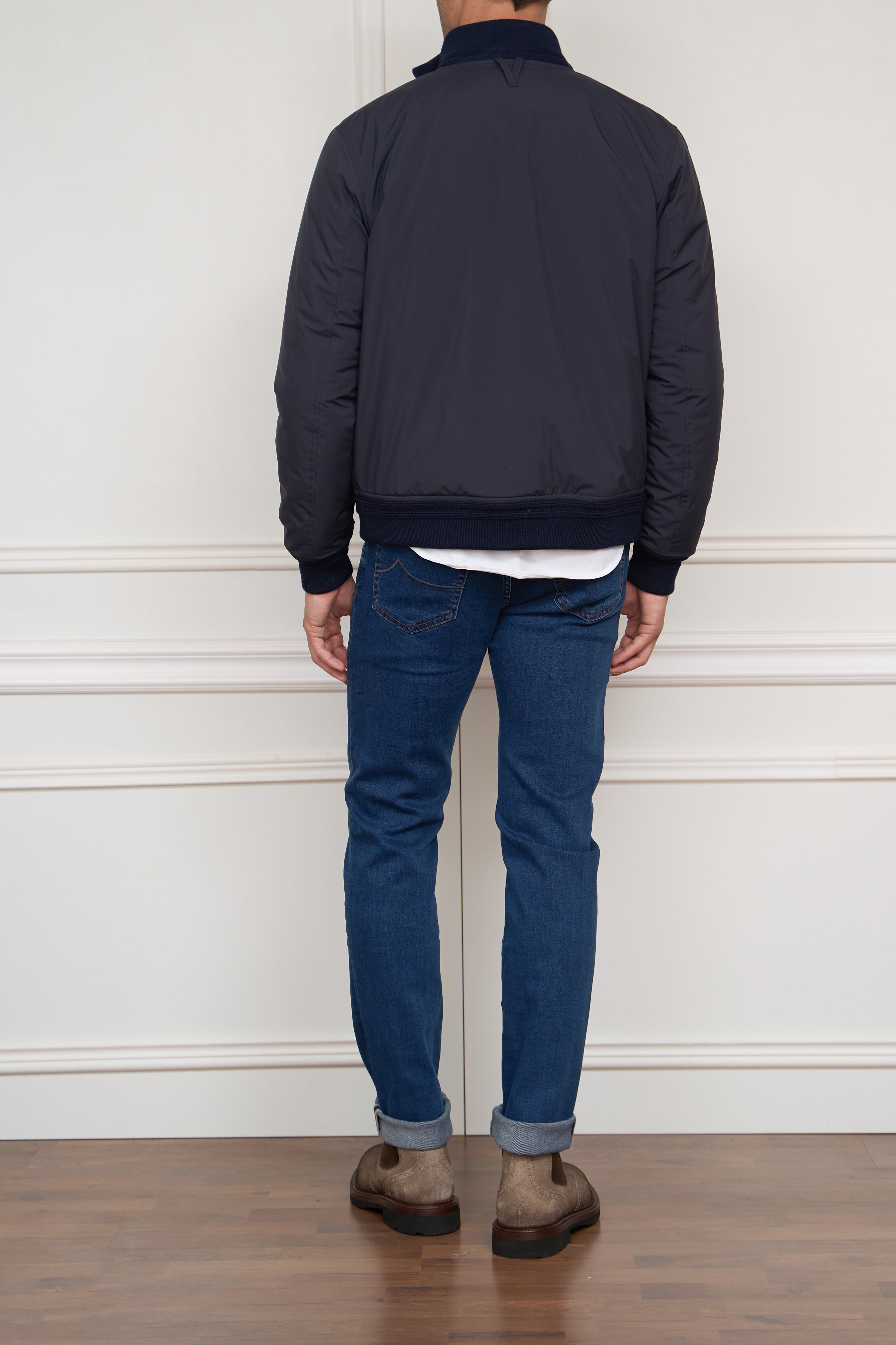 Gefütterter Blouson in blau