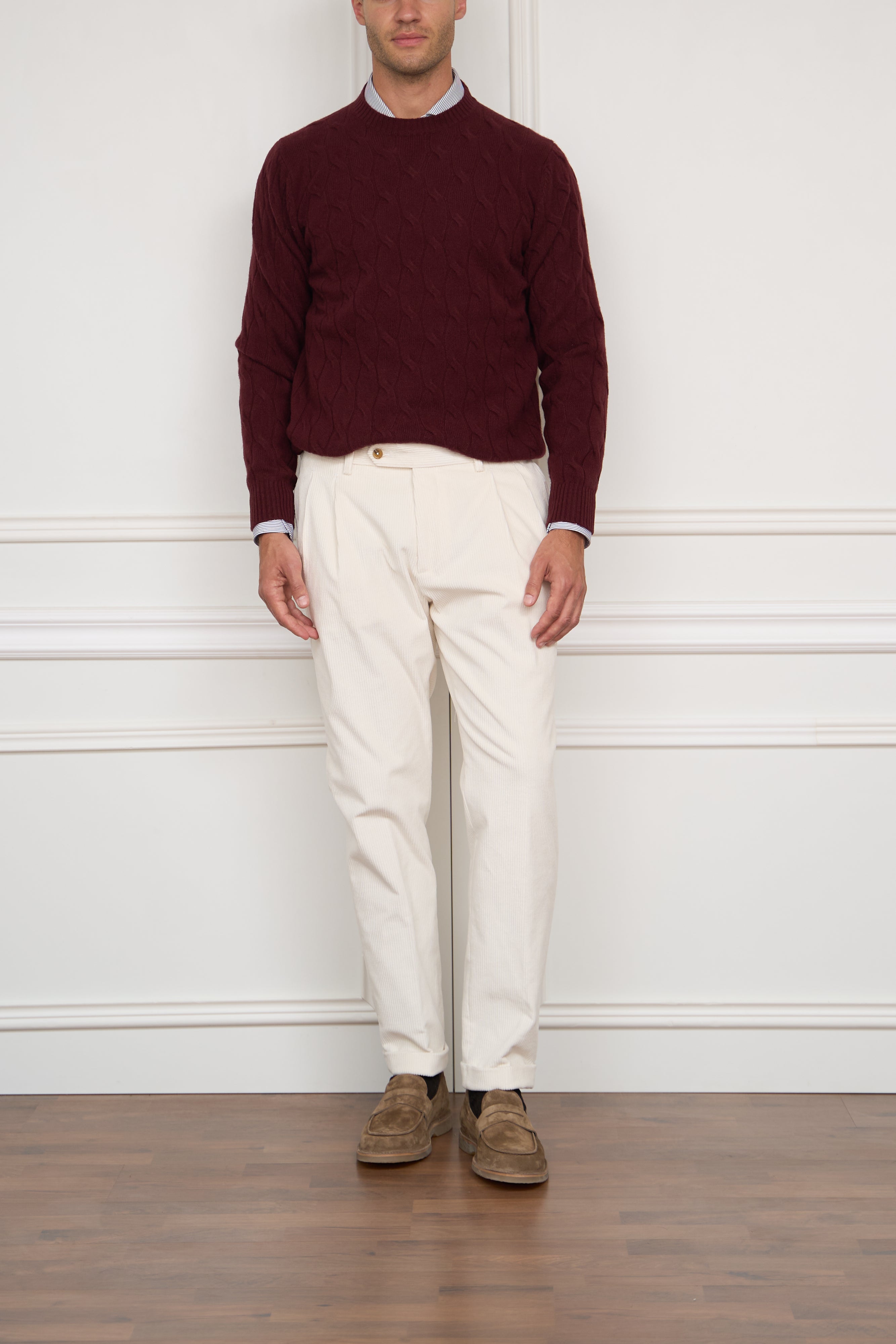 Cordhose in creme