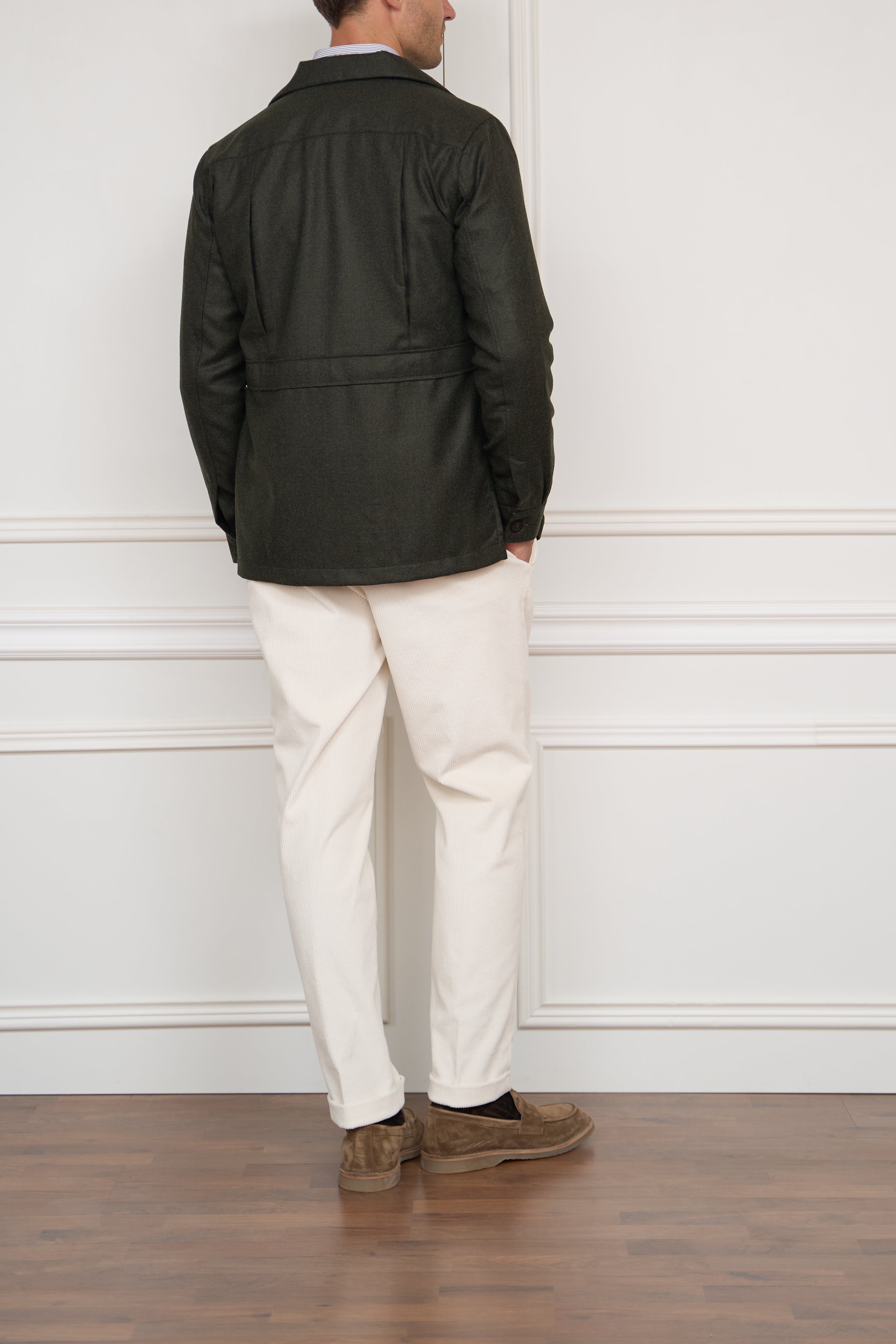 Jersey overshirt in dark blue