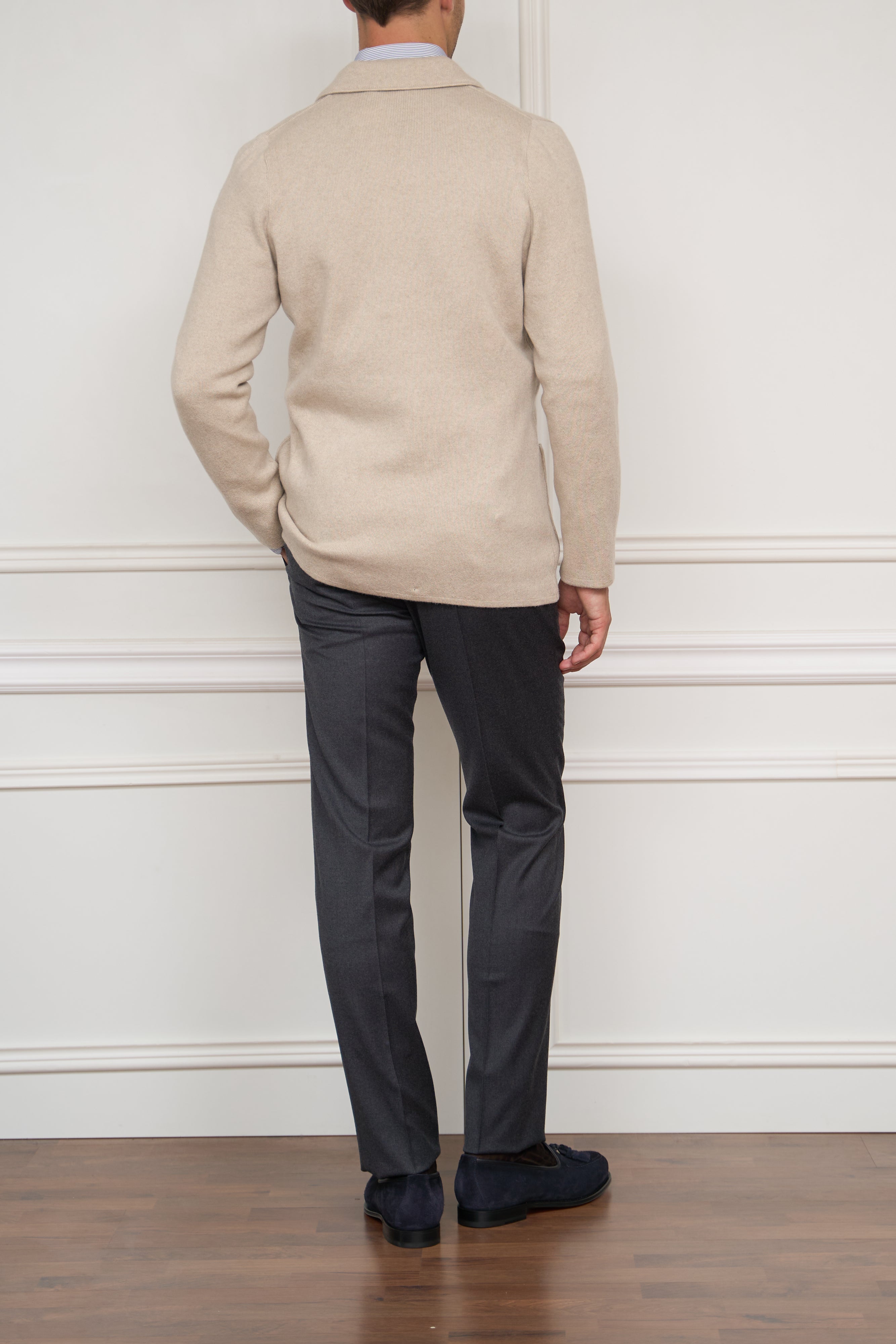 Strick-Kaschmir-2-Reiher in beige