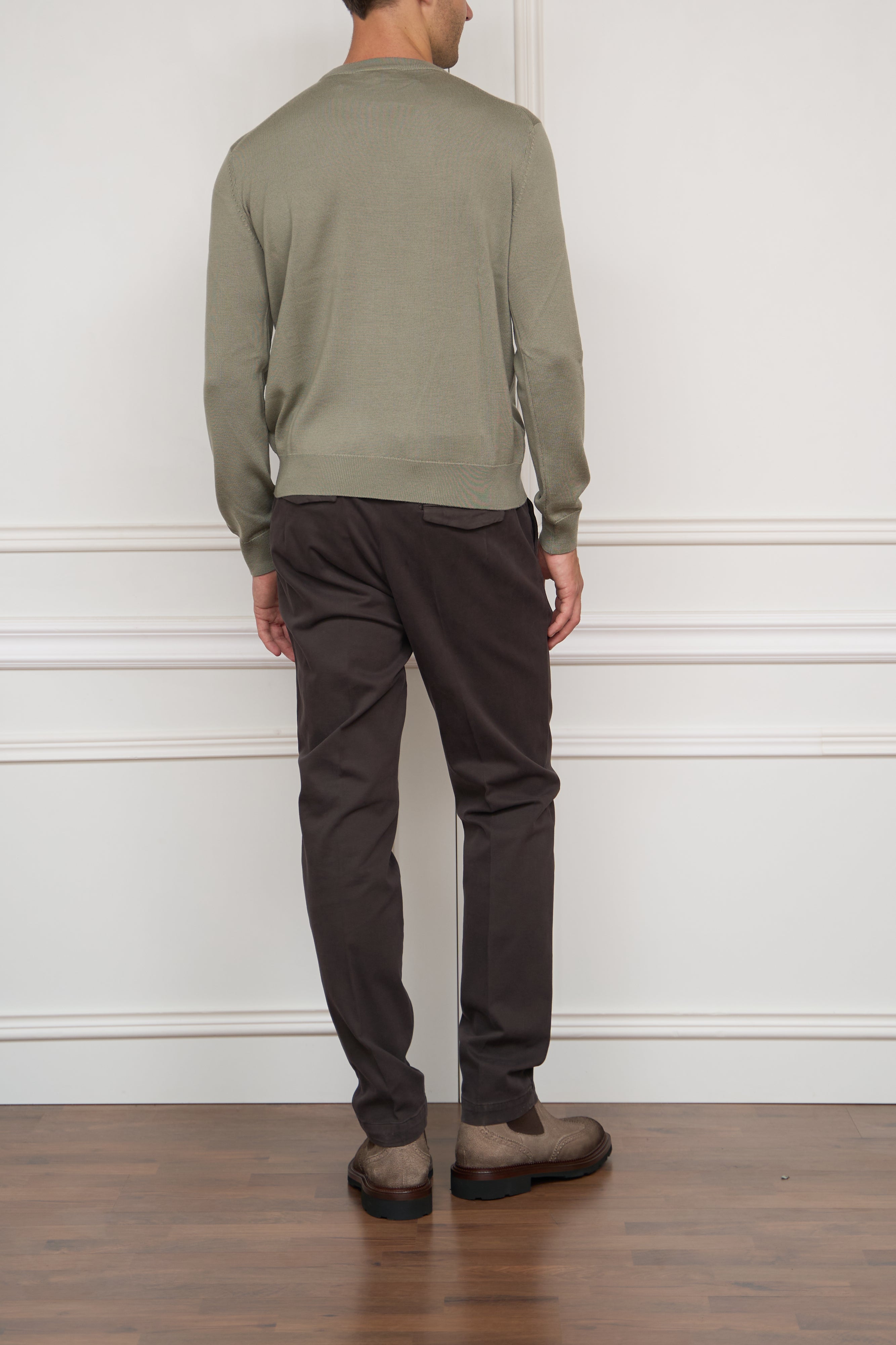 Merino Pullover in grün