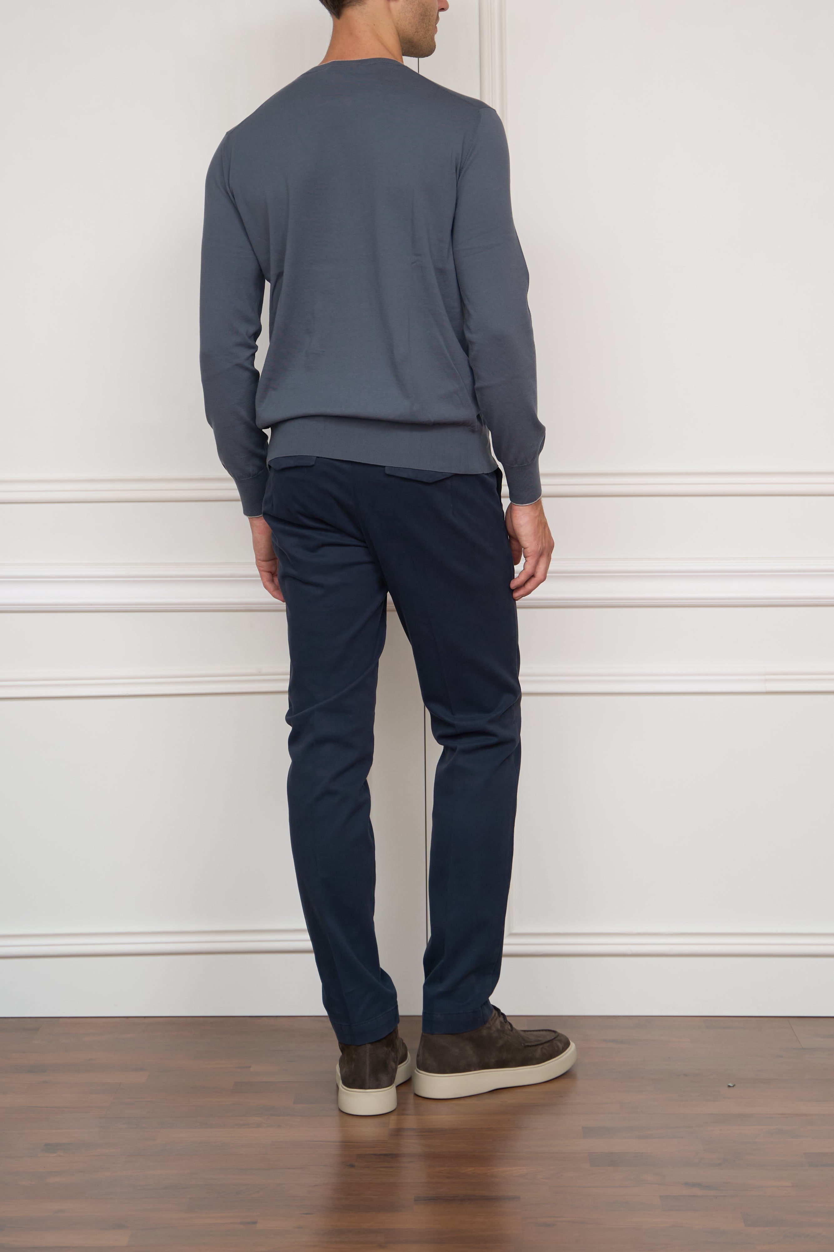 Baumwoll-Pullover in grau