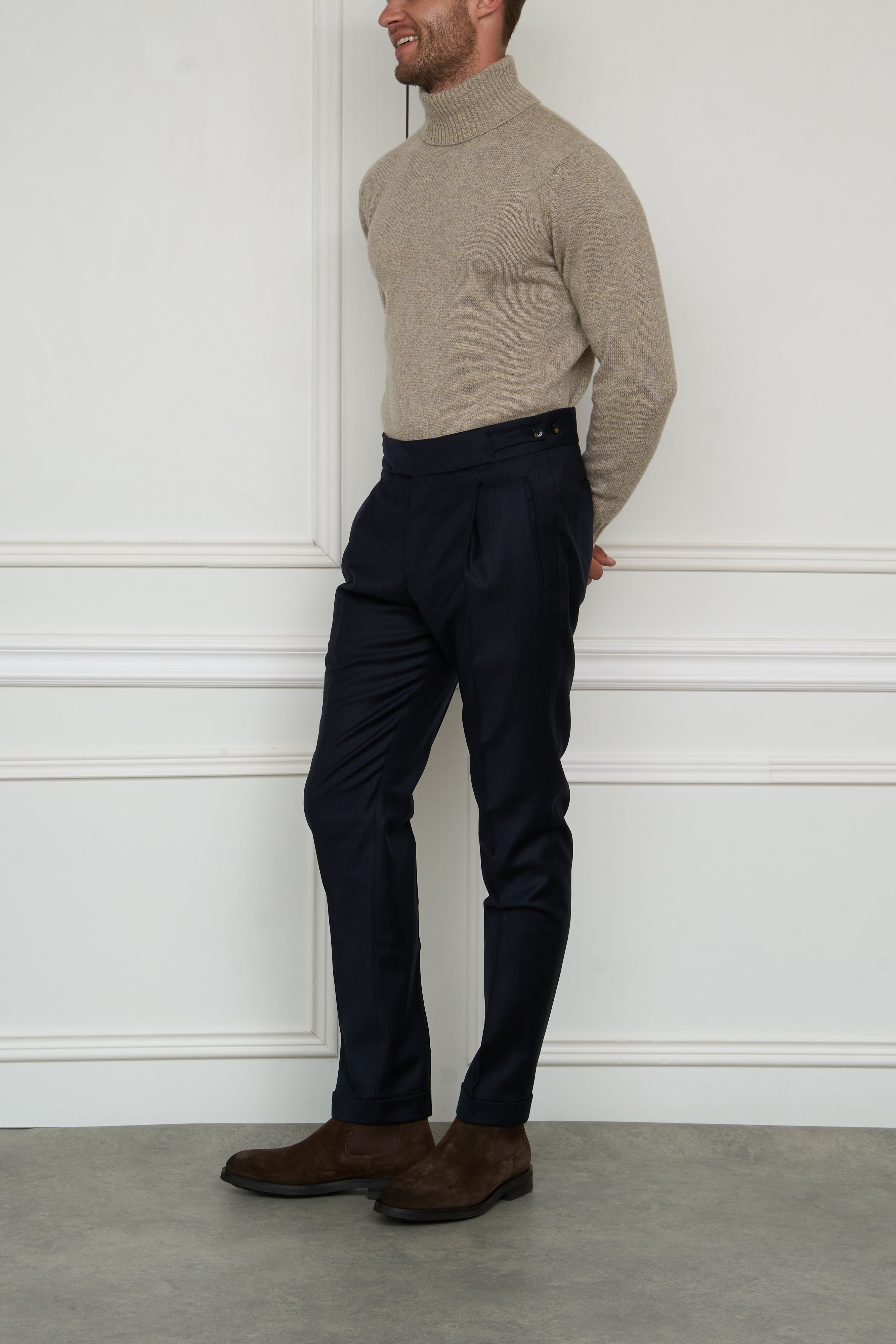 Turtleneck sweater in beige