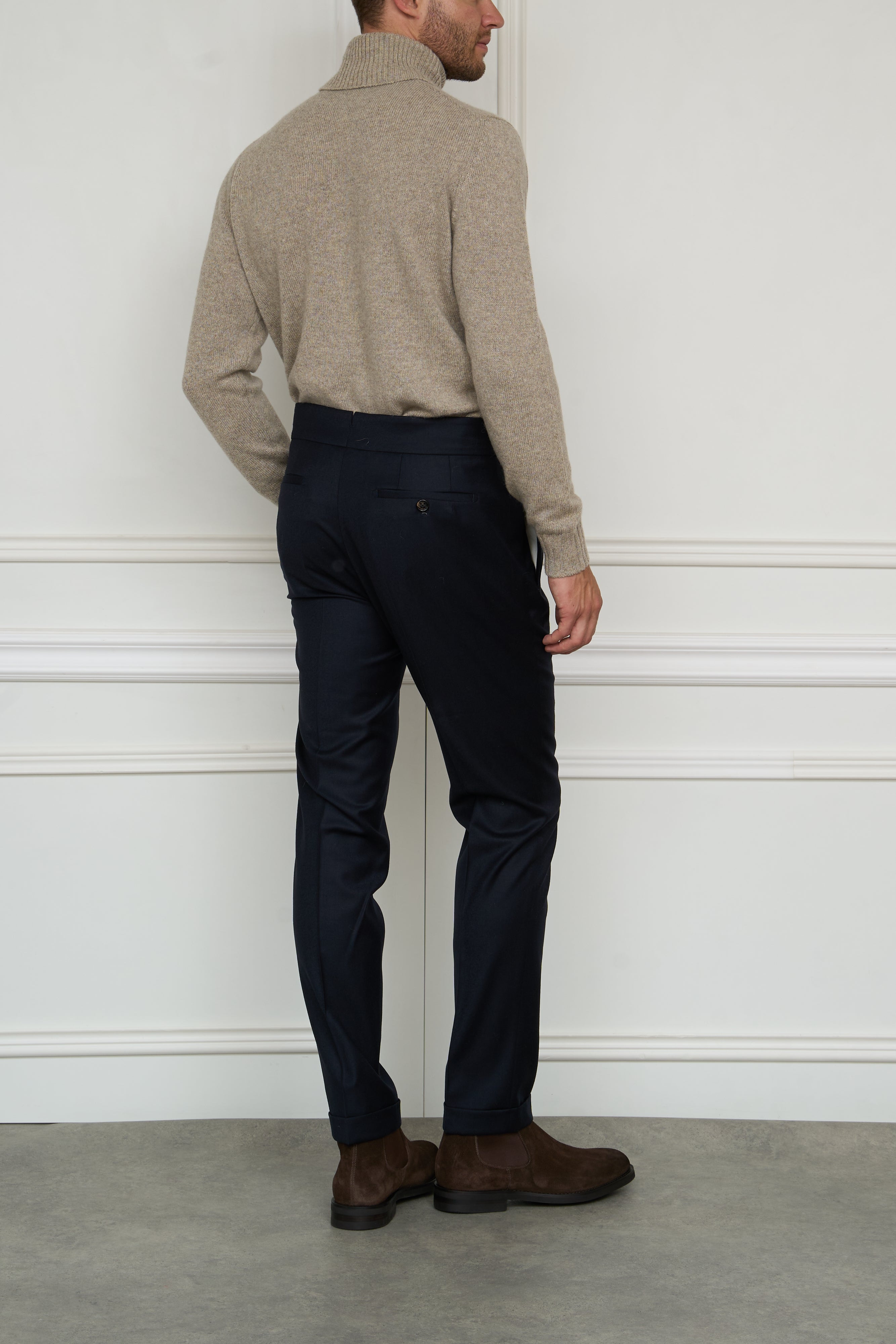 Turtleneck sweater in beige