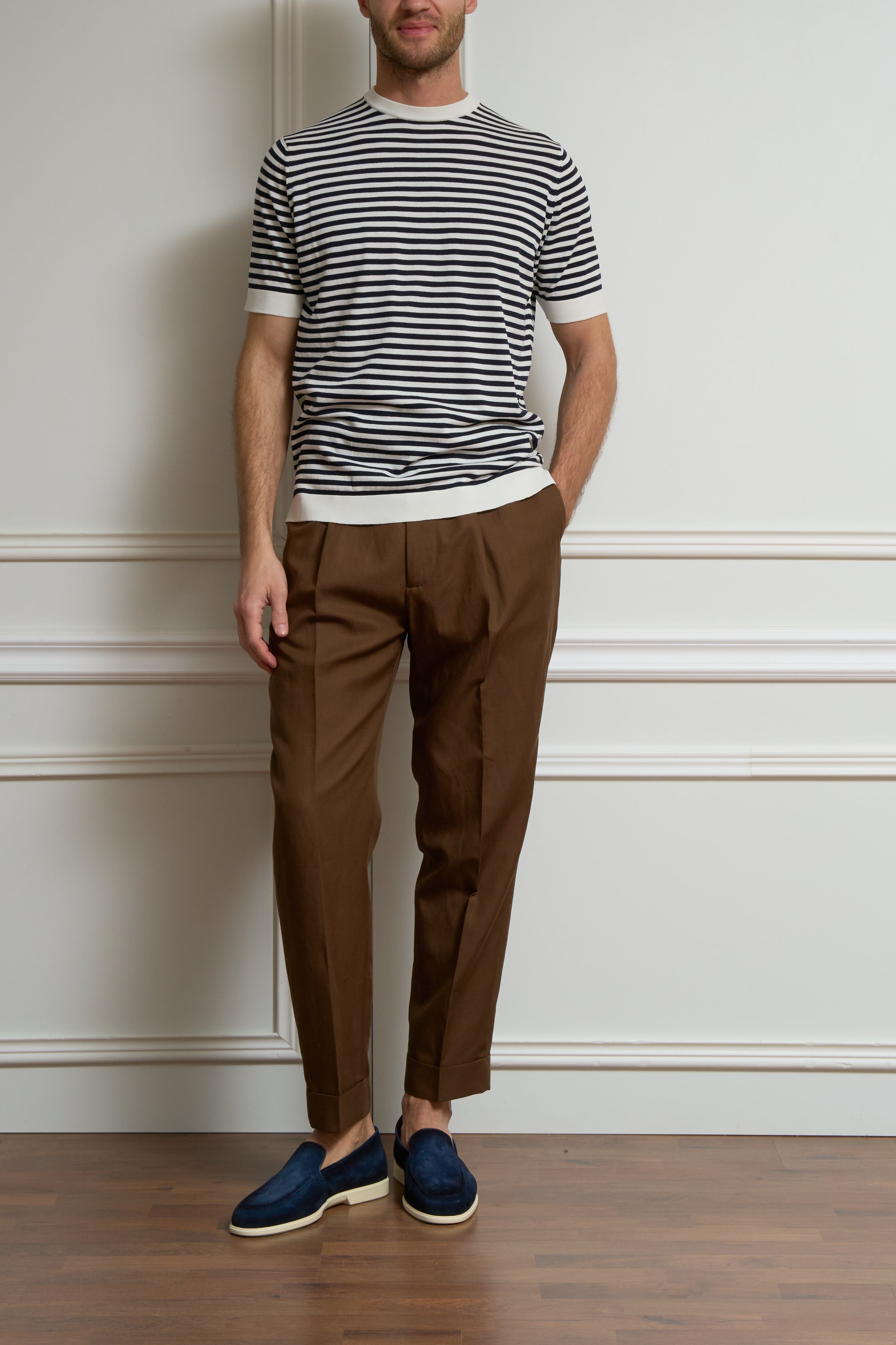 Gestreiftes T-Shirt in marine