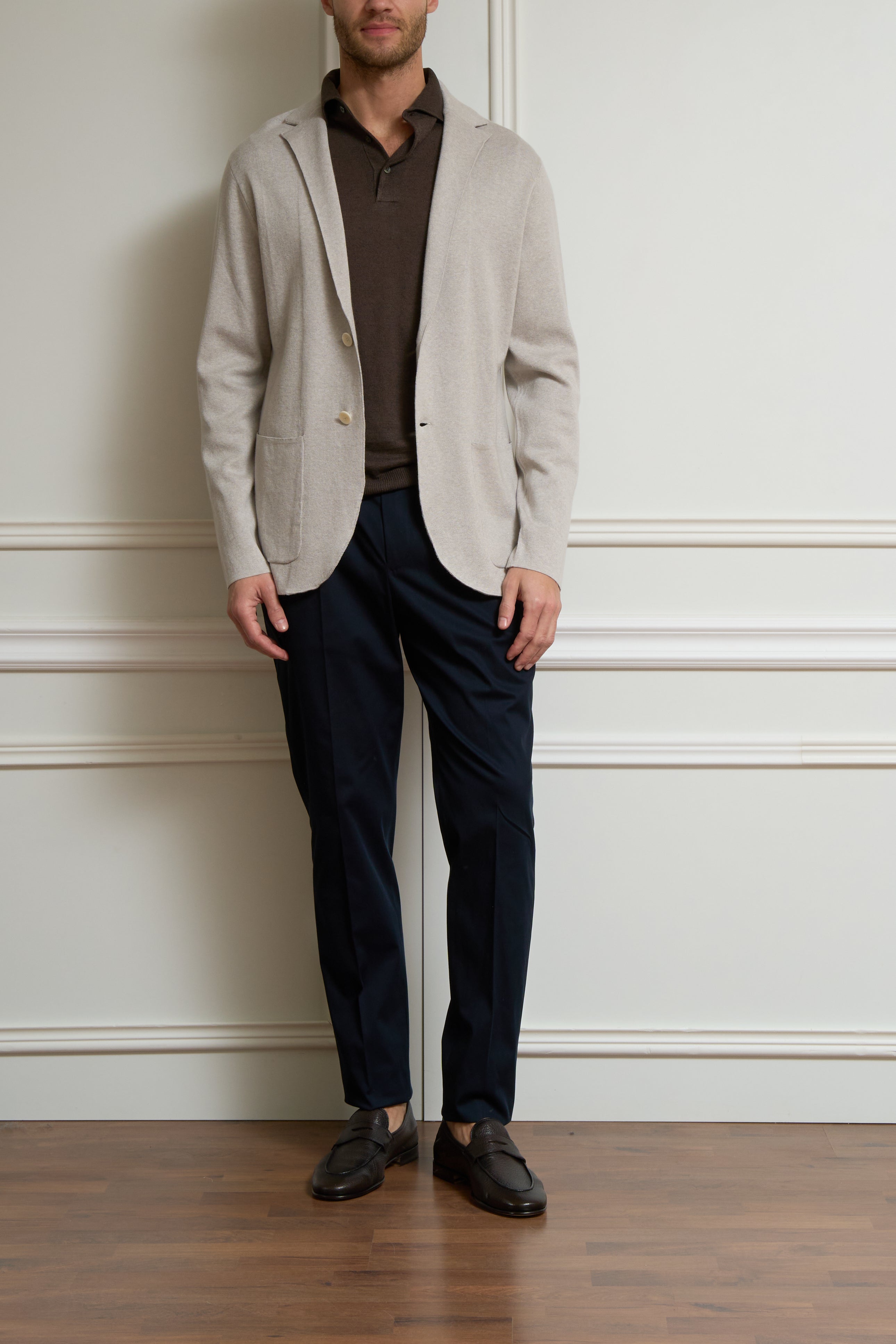 Strick-Sakko in grau