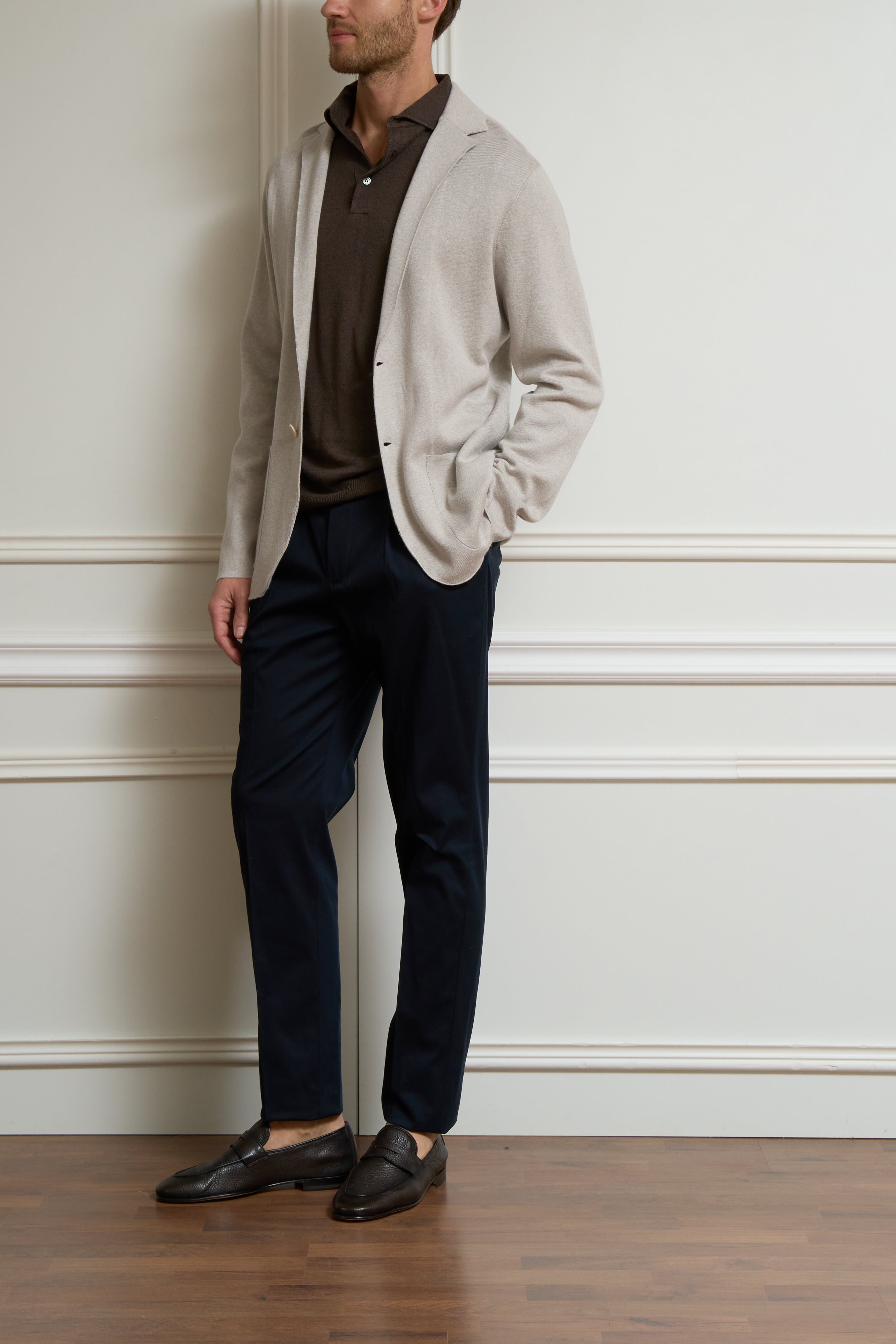 Strick-Sakko in grau