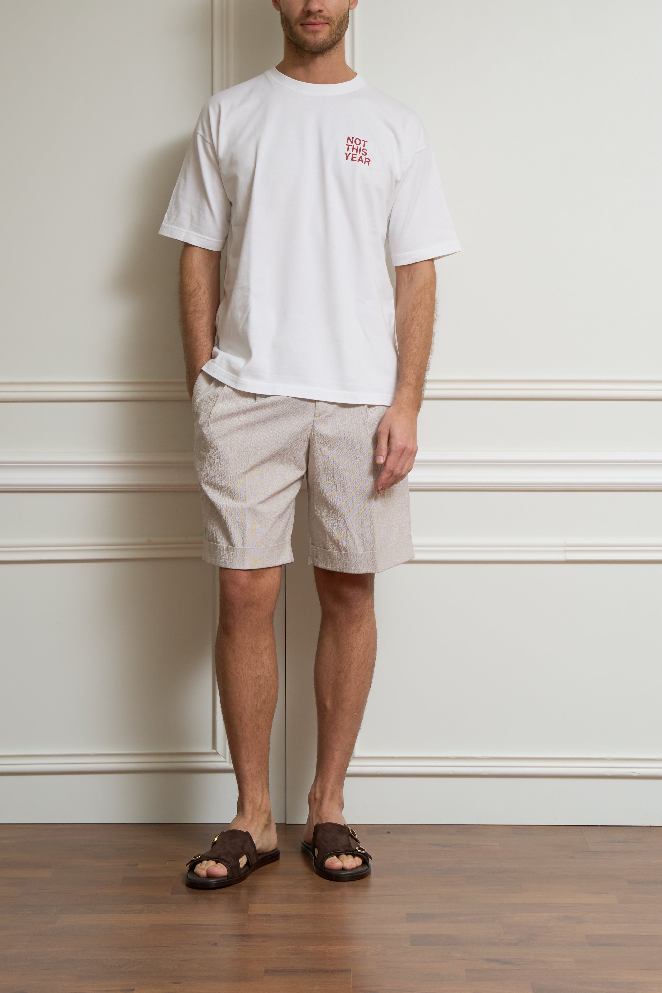 T-shirt with print in white