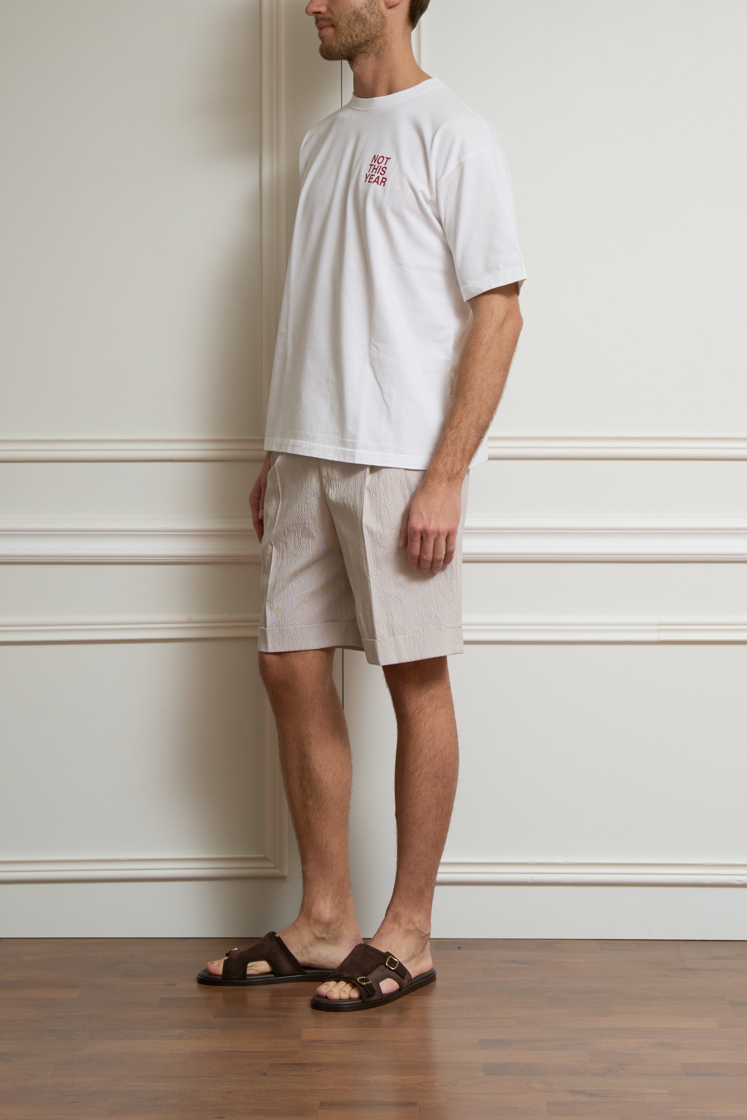 T-shirt with print in white